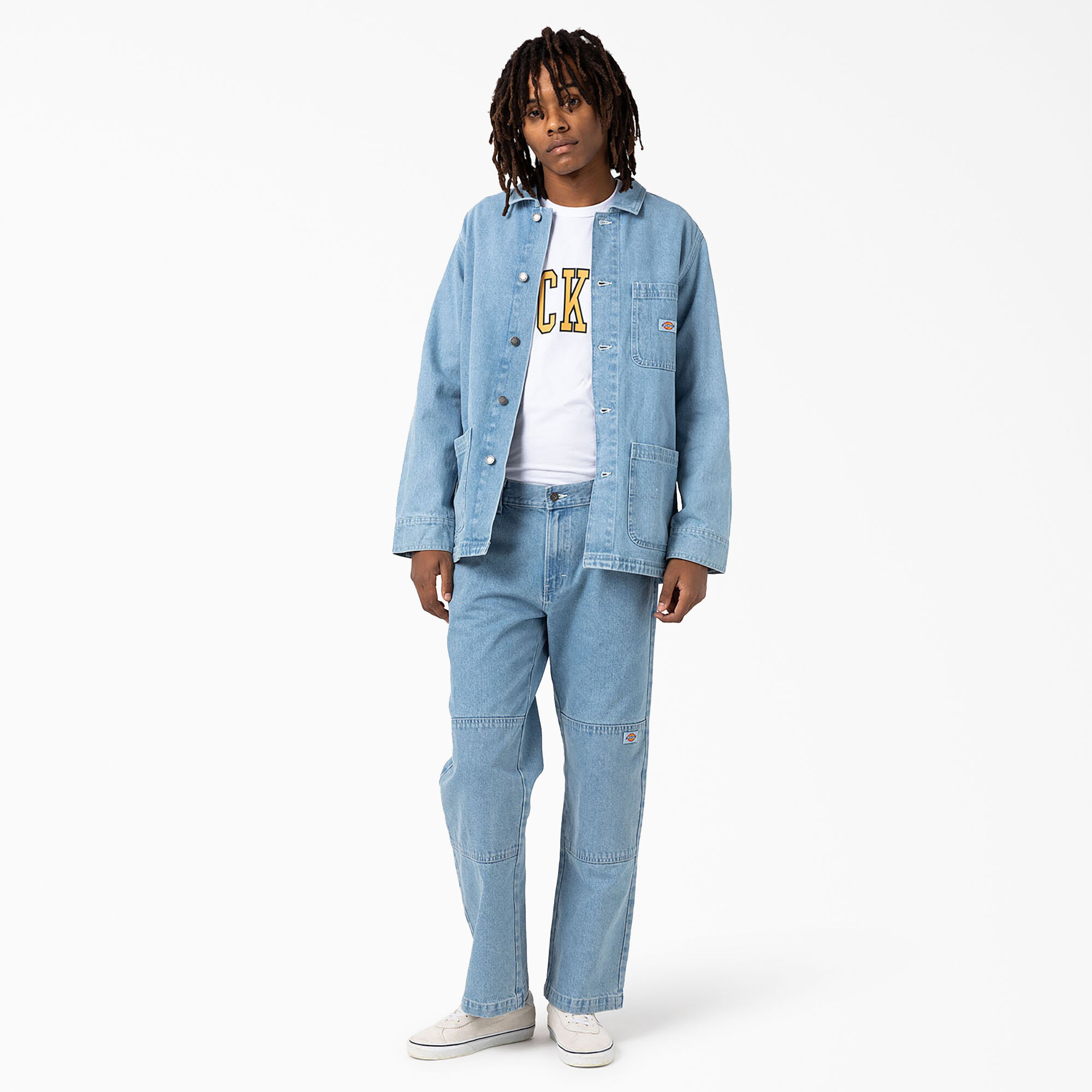 Loose Fit Double Knee Jeans