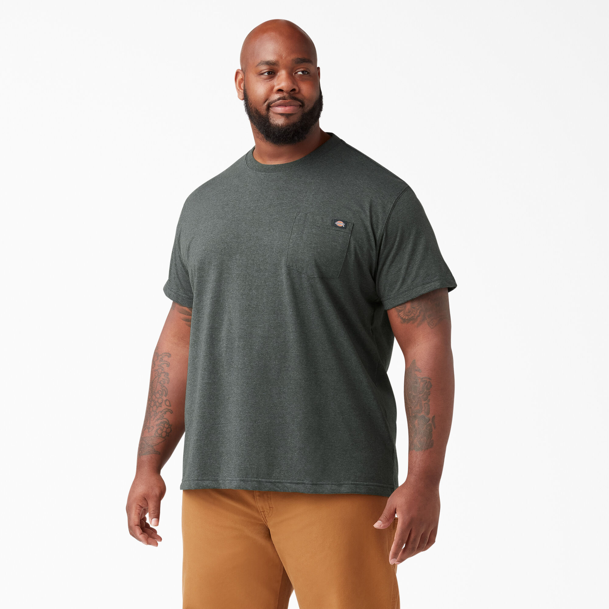 Heavyweight Heathered Short Sleeve Pocket T-Shirt