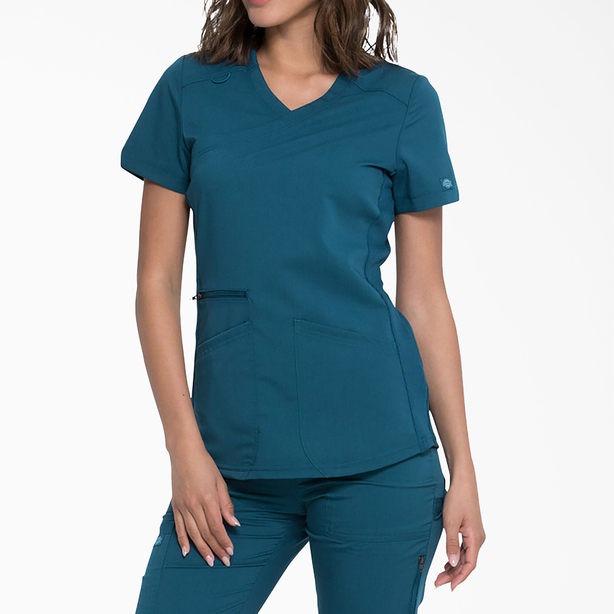 Women's Balance Mock Wrap Scrub Top