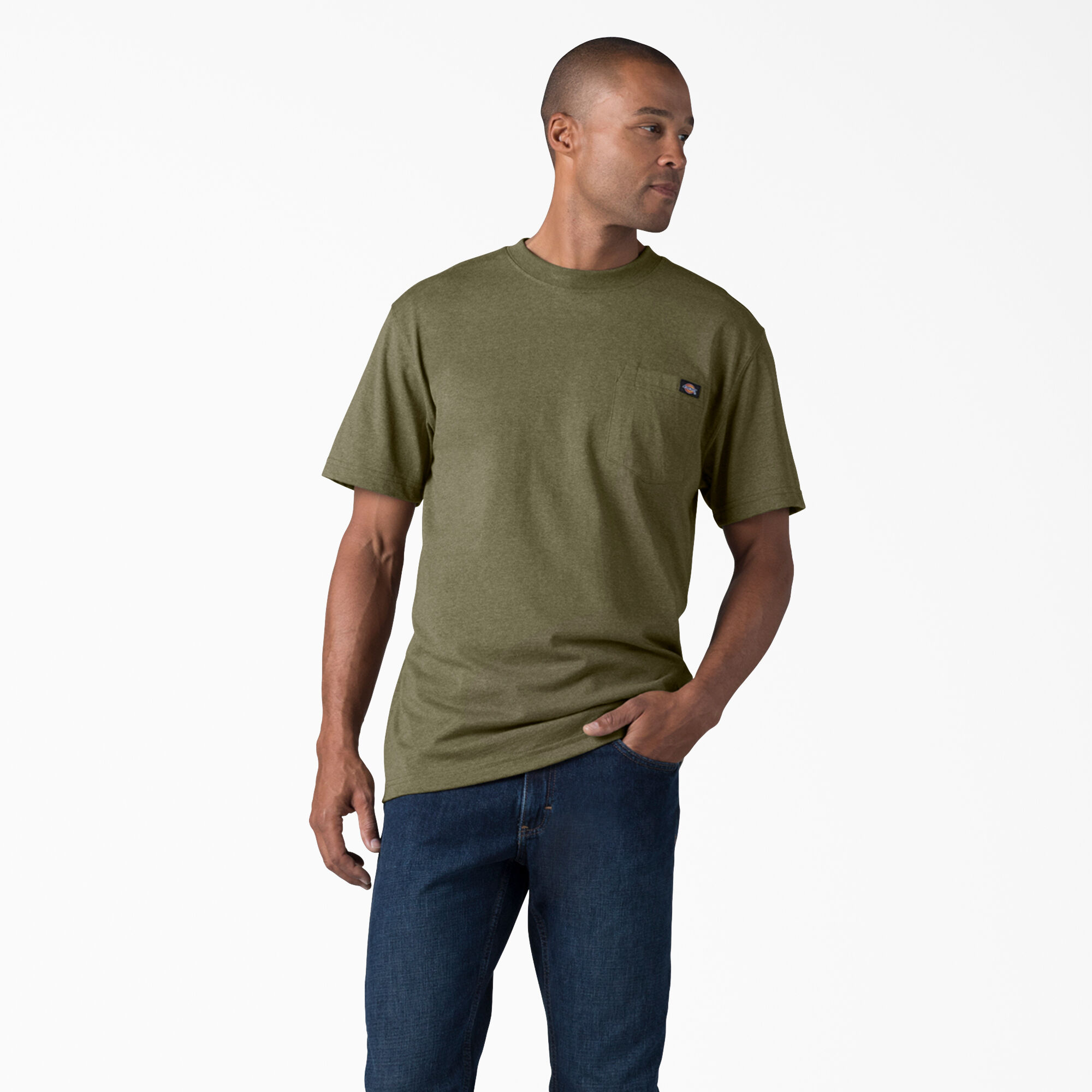 Heavyweight Heathered Short Sleeve Pocket T-Shirt