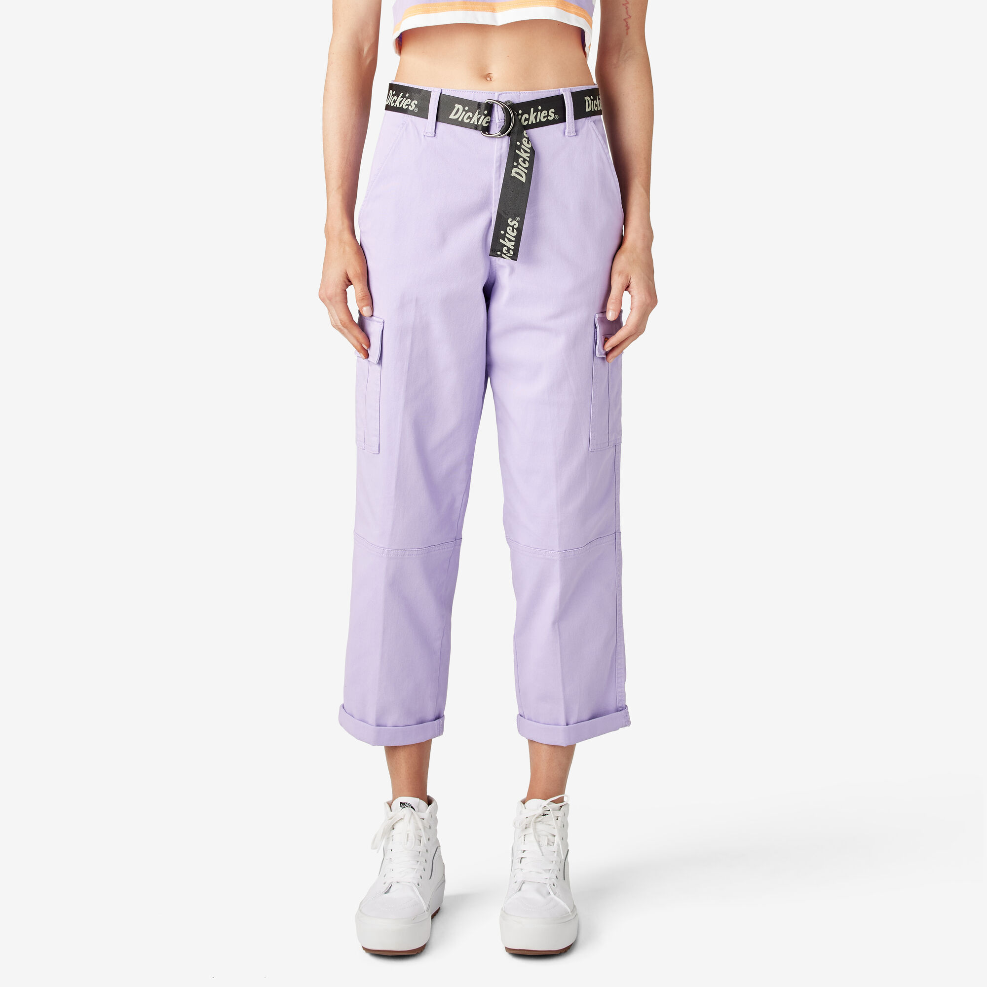 Women's Relaxed Fit Cropped Cargo Pants