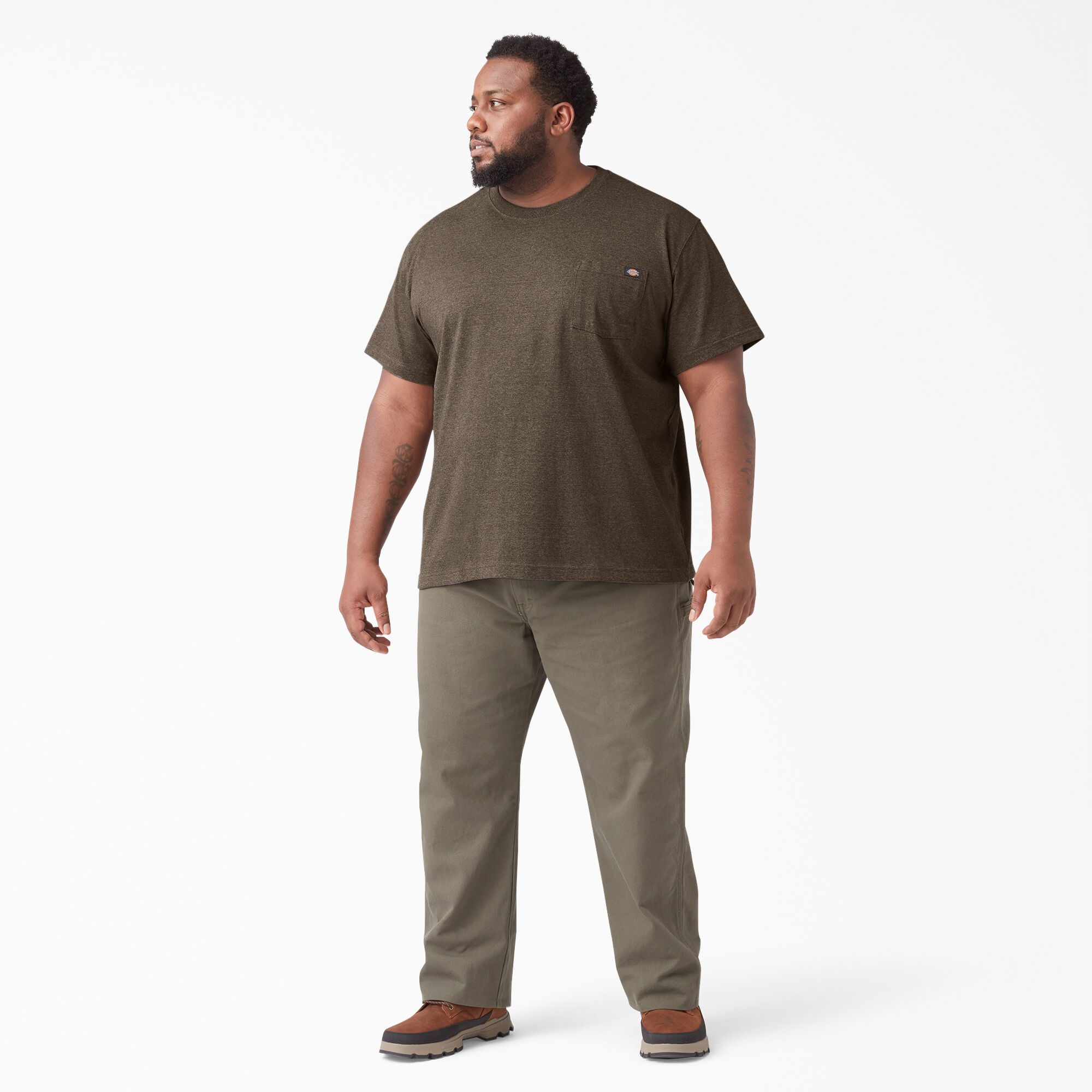 Heavyweight Heathered Short Sleeve Pocket T-Shirt