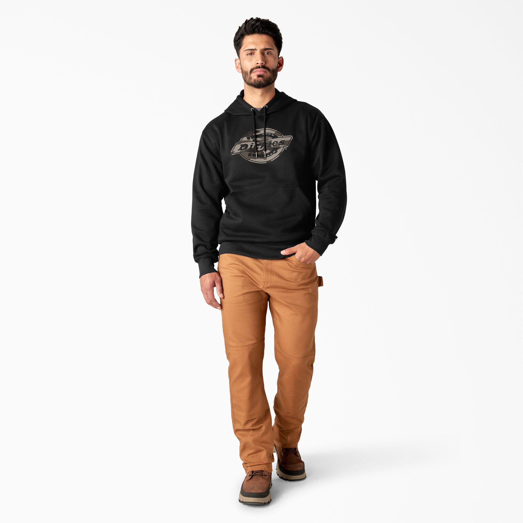 Water Repellent Camo Logo Hoodie