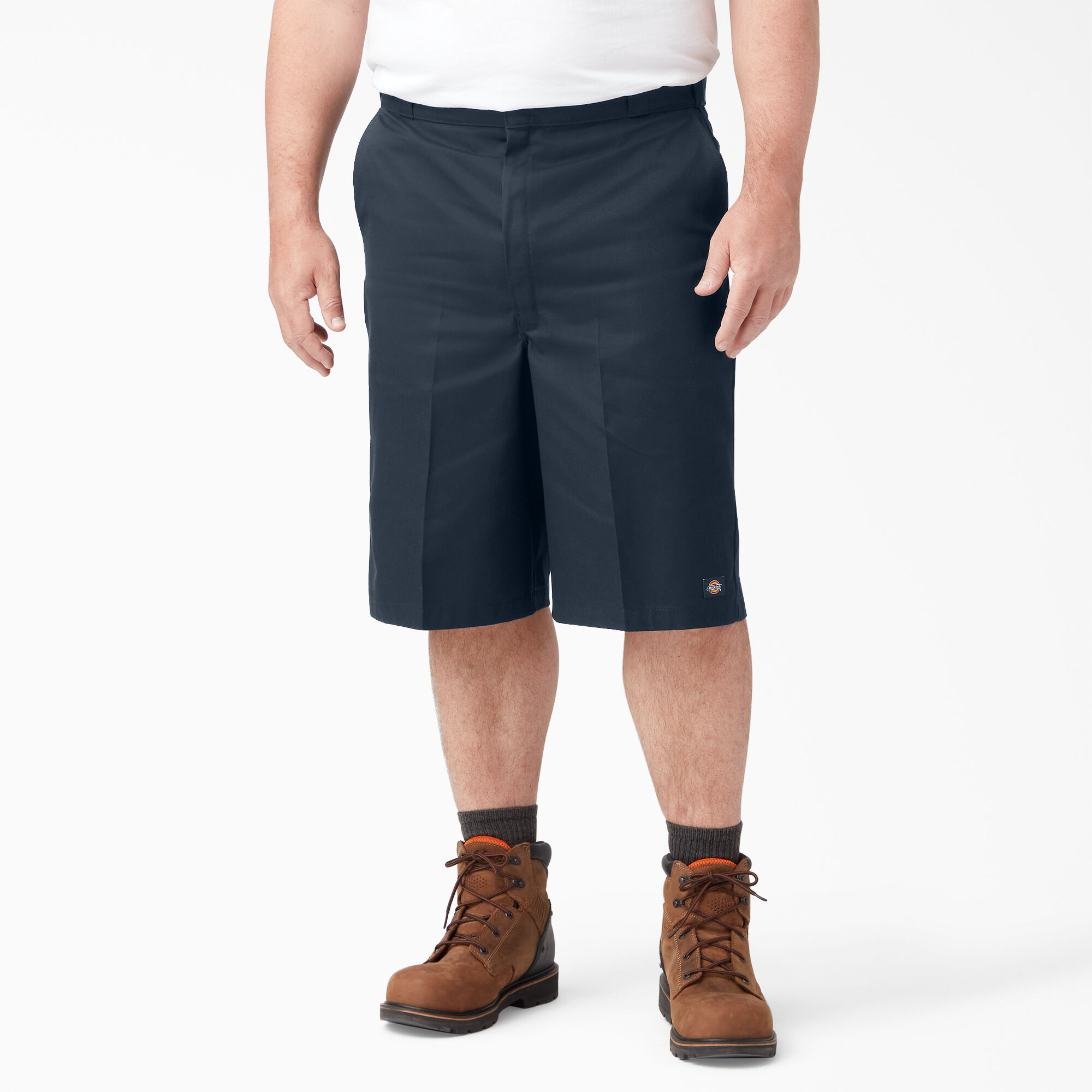 Loose Fit Flat Front Work Shorts, 13