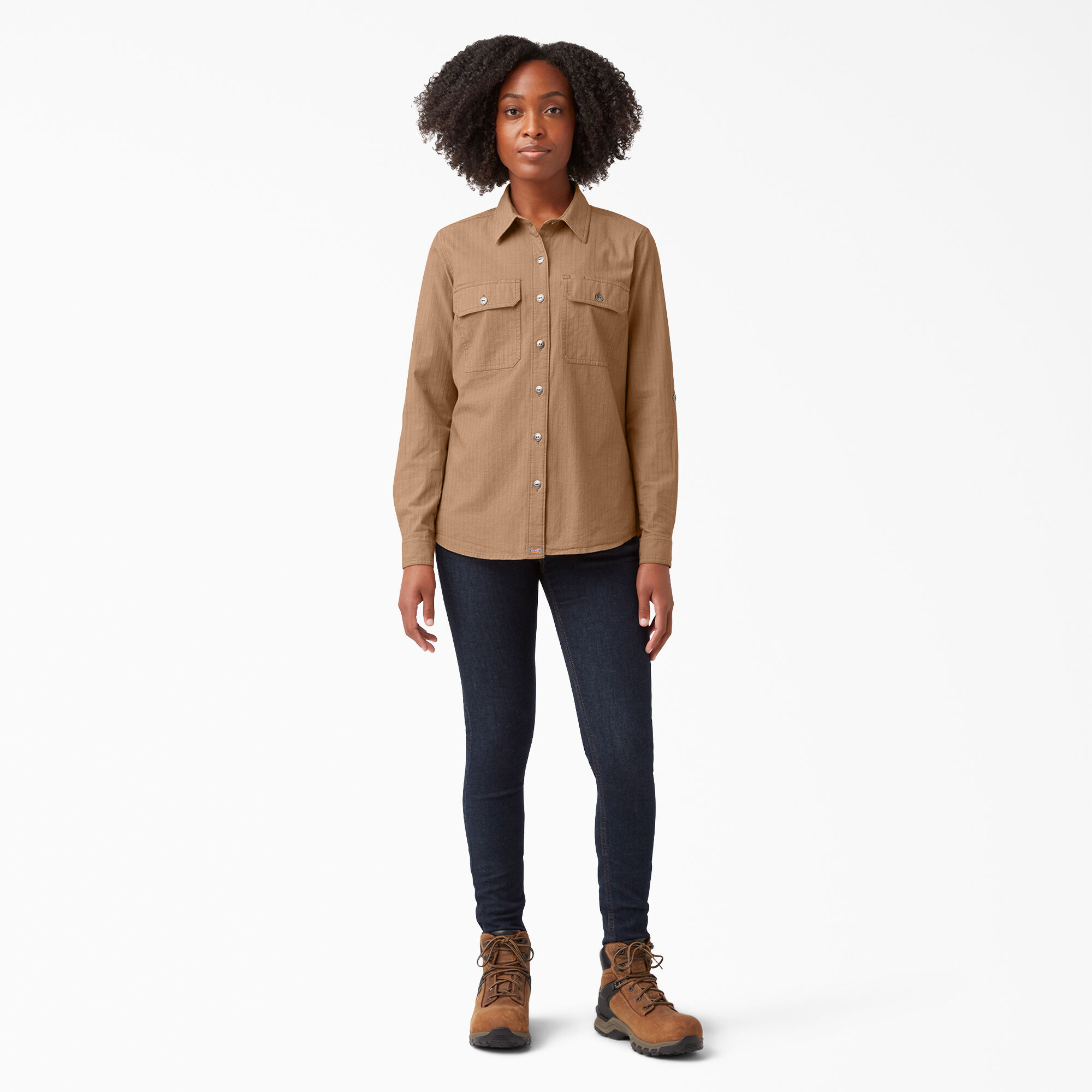 Women’s Long Sleeve Roll-Tab Work Shirt