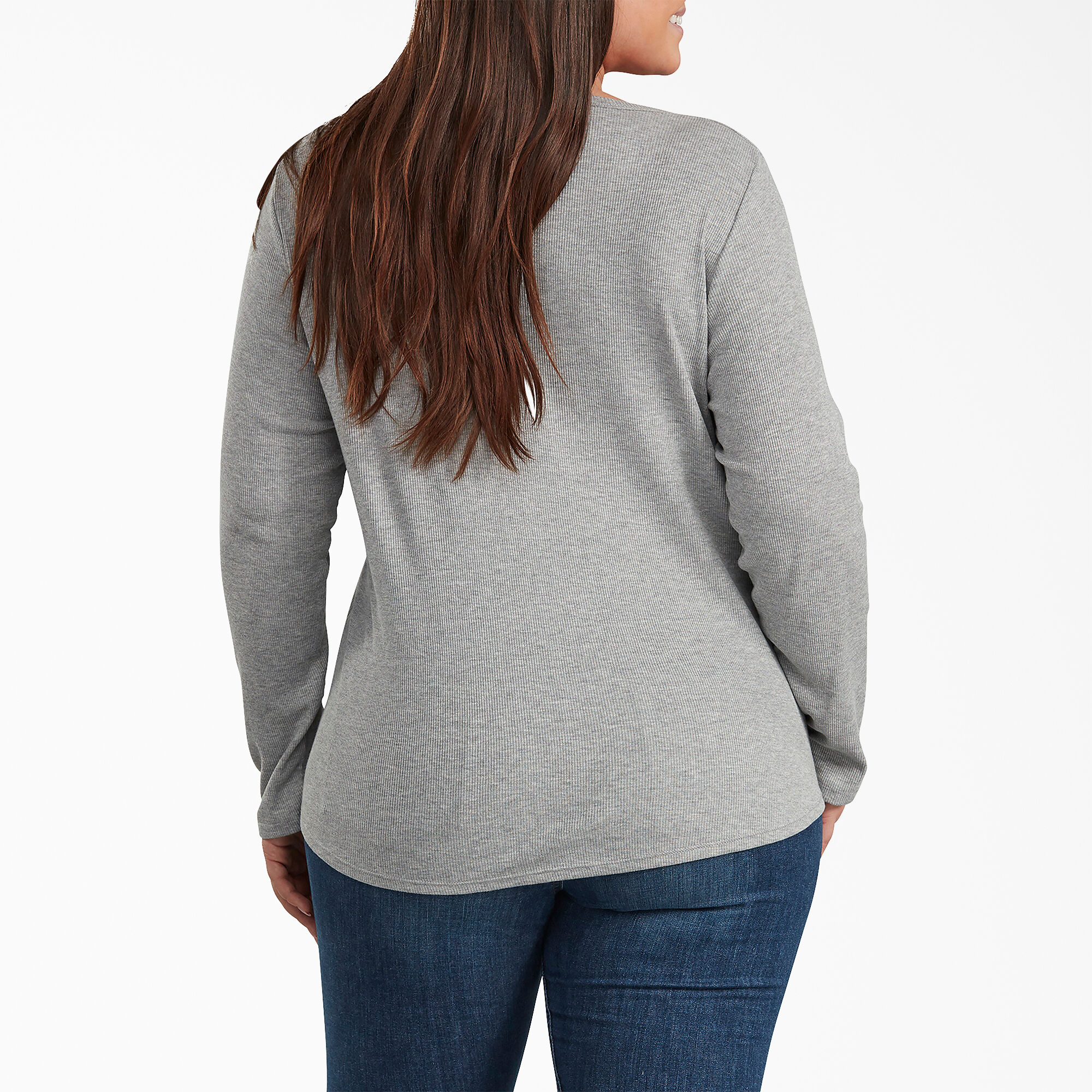 Women's Plus Henley Long Sleeve Shirt