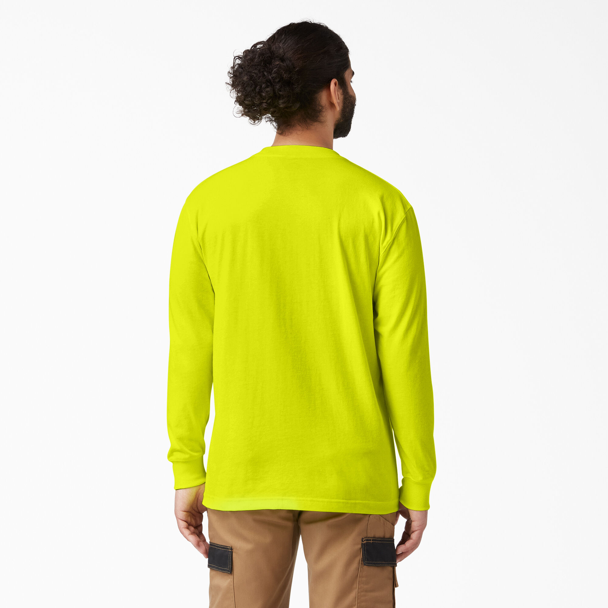 Heavyweight Neon Long Sleeve Pocket T-Shirt