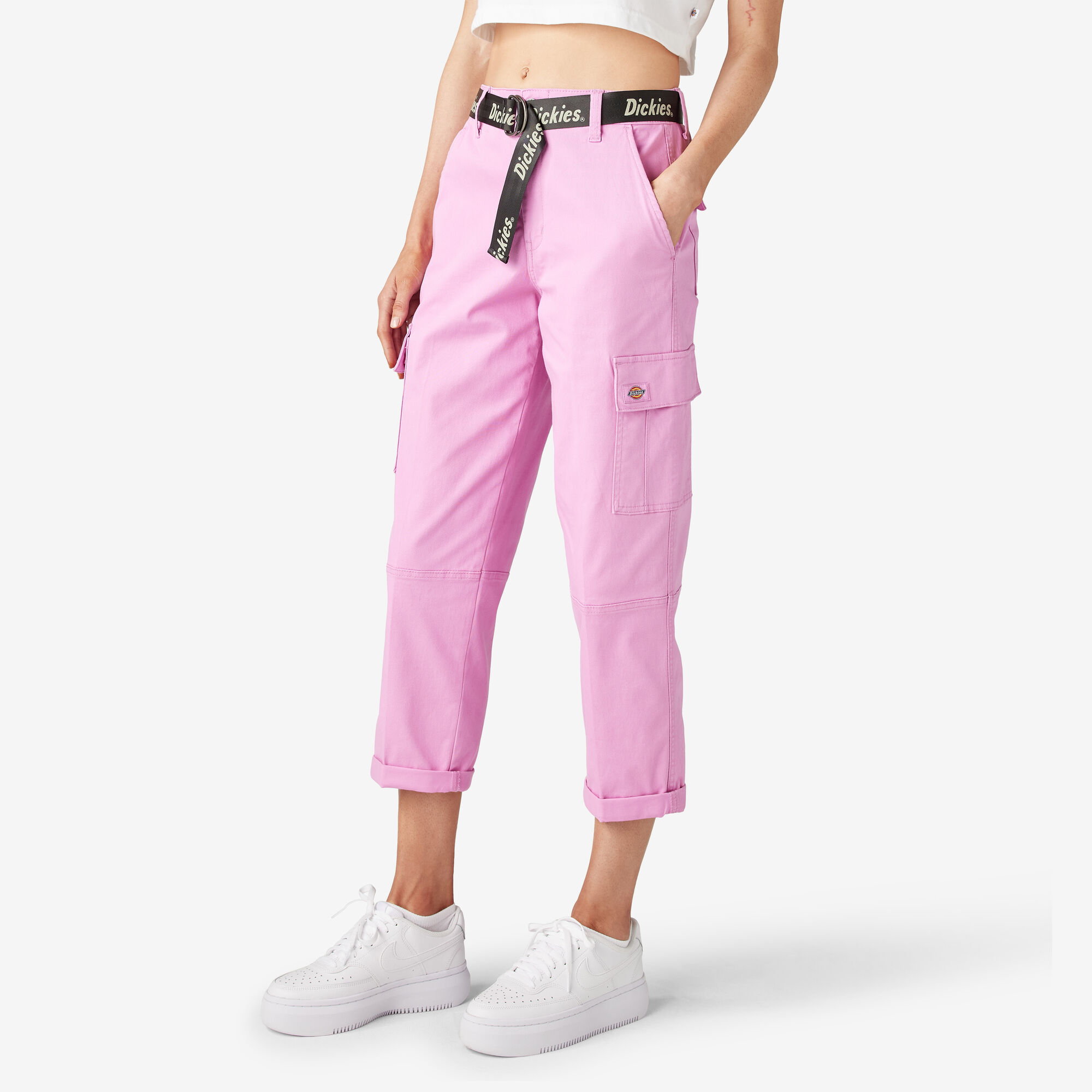Women's Relaxed Fit Cropped Cargo Pants