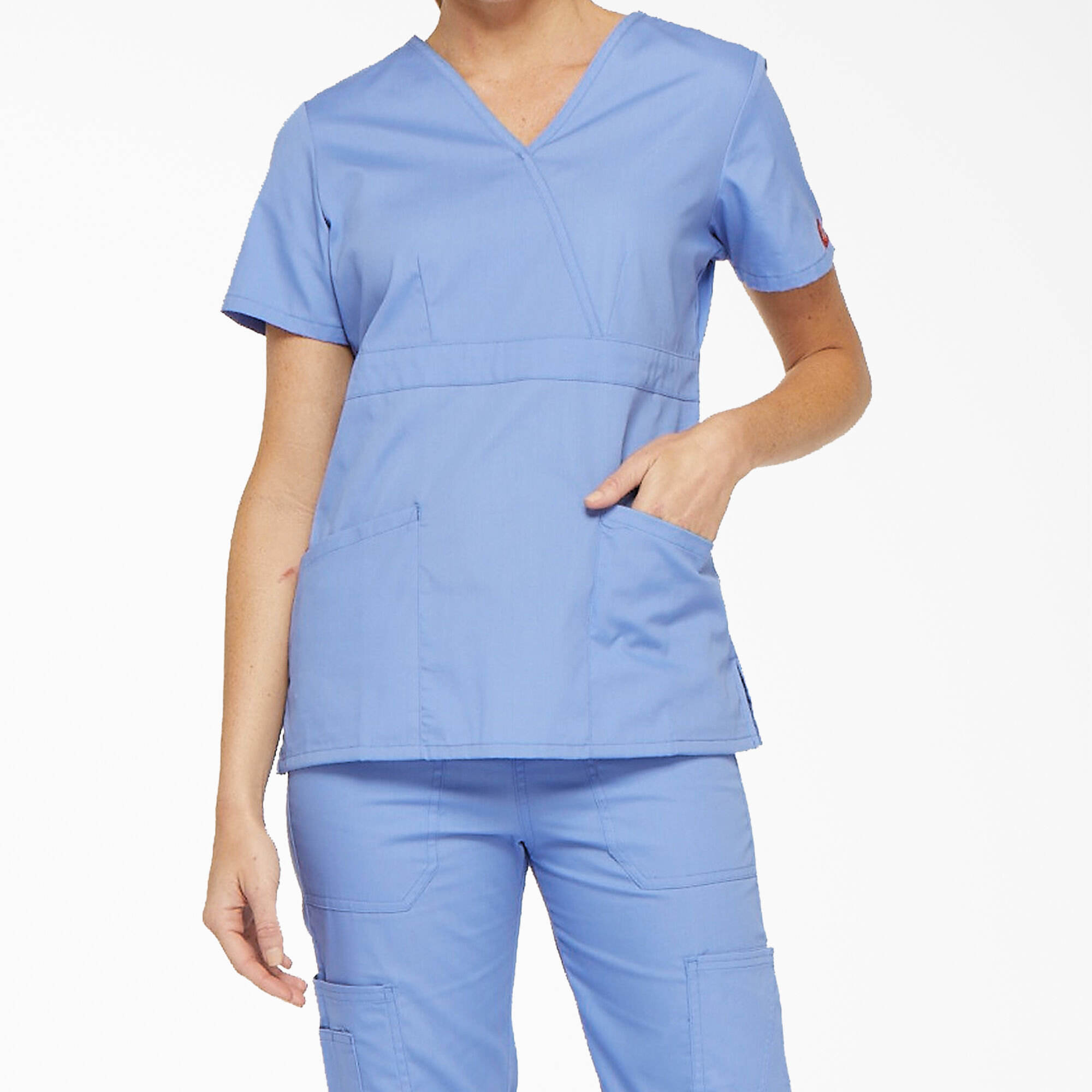 Women's EDS Signature Mock Wrap Scrub Top