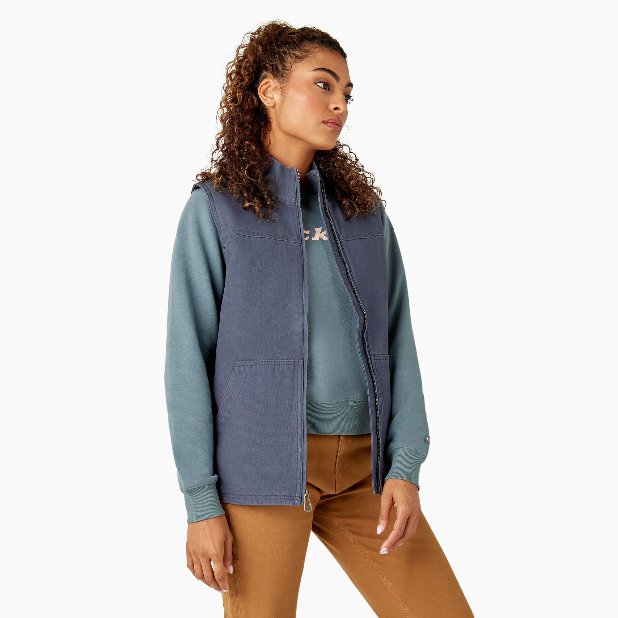 Women's Fleece Lined Duck Canvas Vest