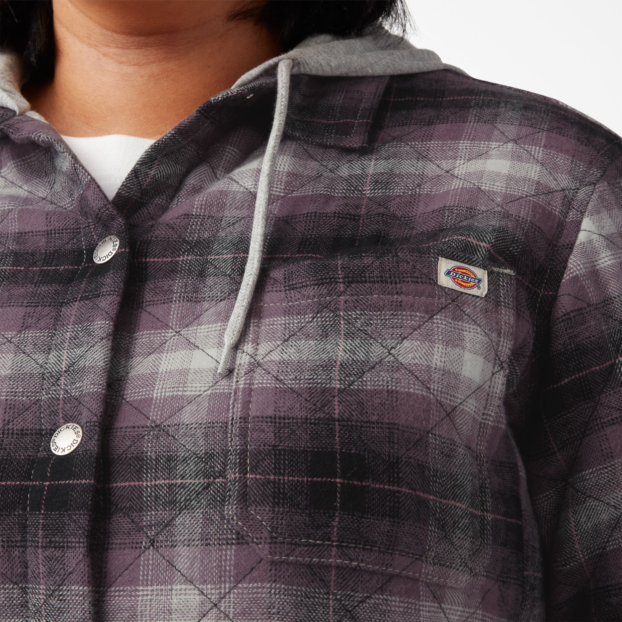 Women’s Plus Flannel Hooded Shirt Jacket