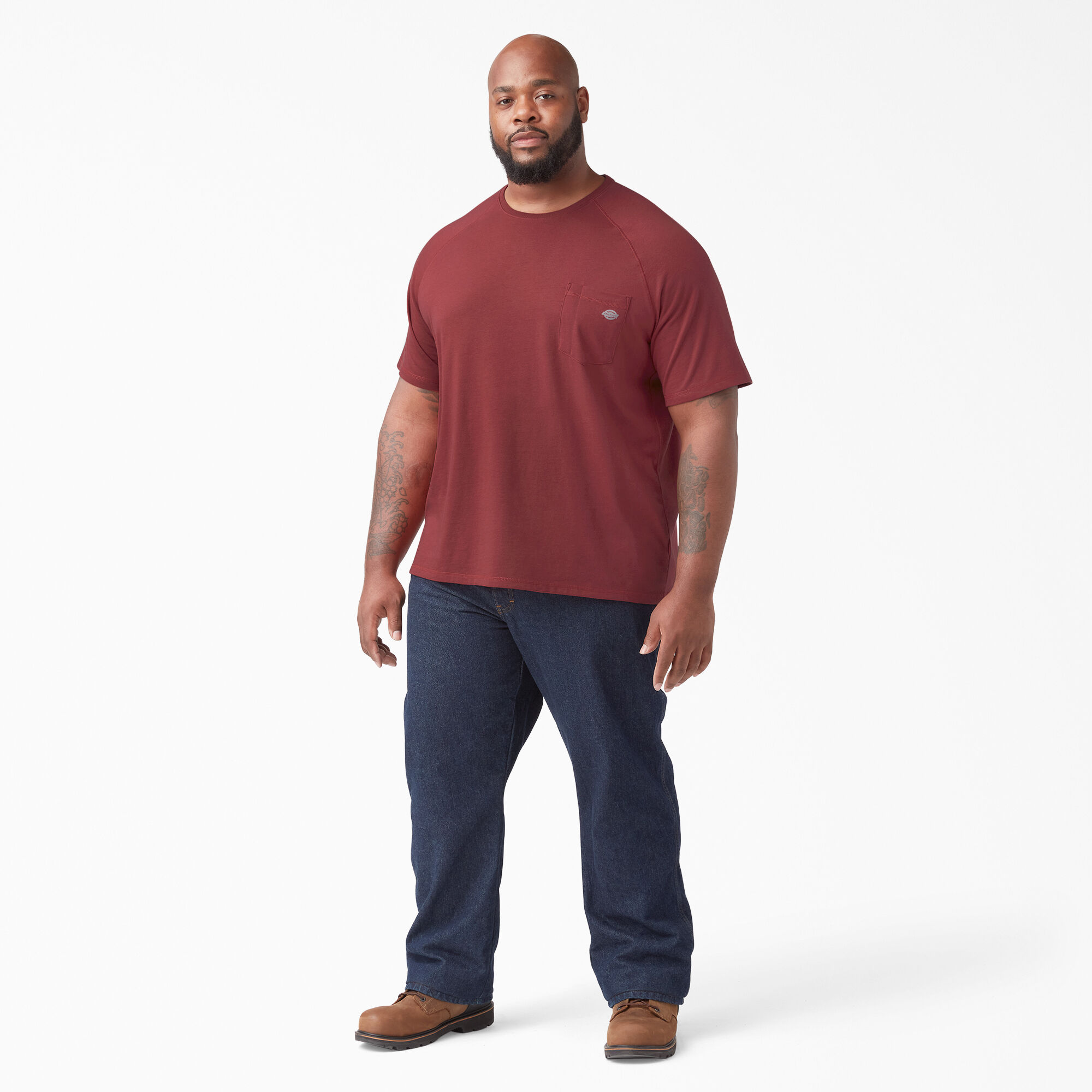 Cooling Short Sleeve Pocket T-Shirt, Cane Red