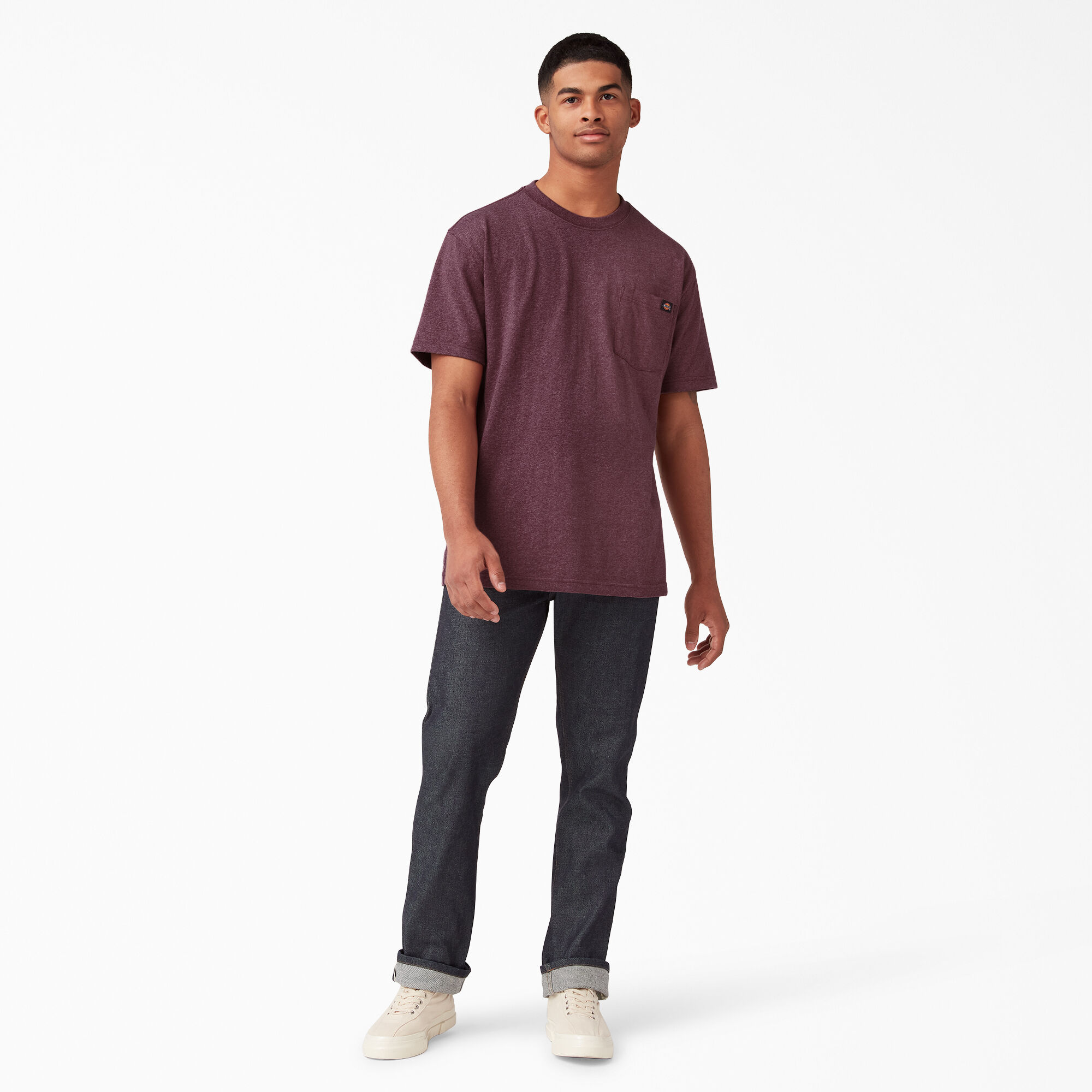 Heavyweight Heathered Short Sleeve Pocket T-Shirt