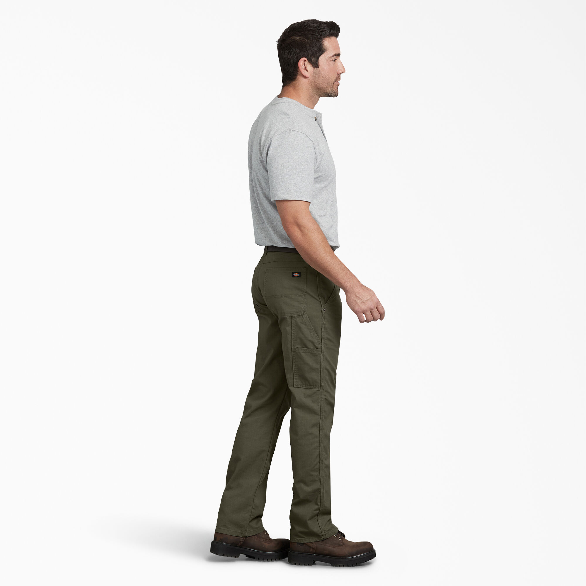 FLEX Regular Fit Ripstop Carpenter Pants, Rinsed Moss Green