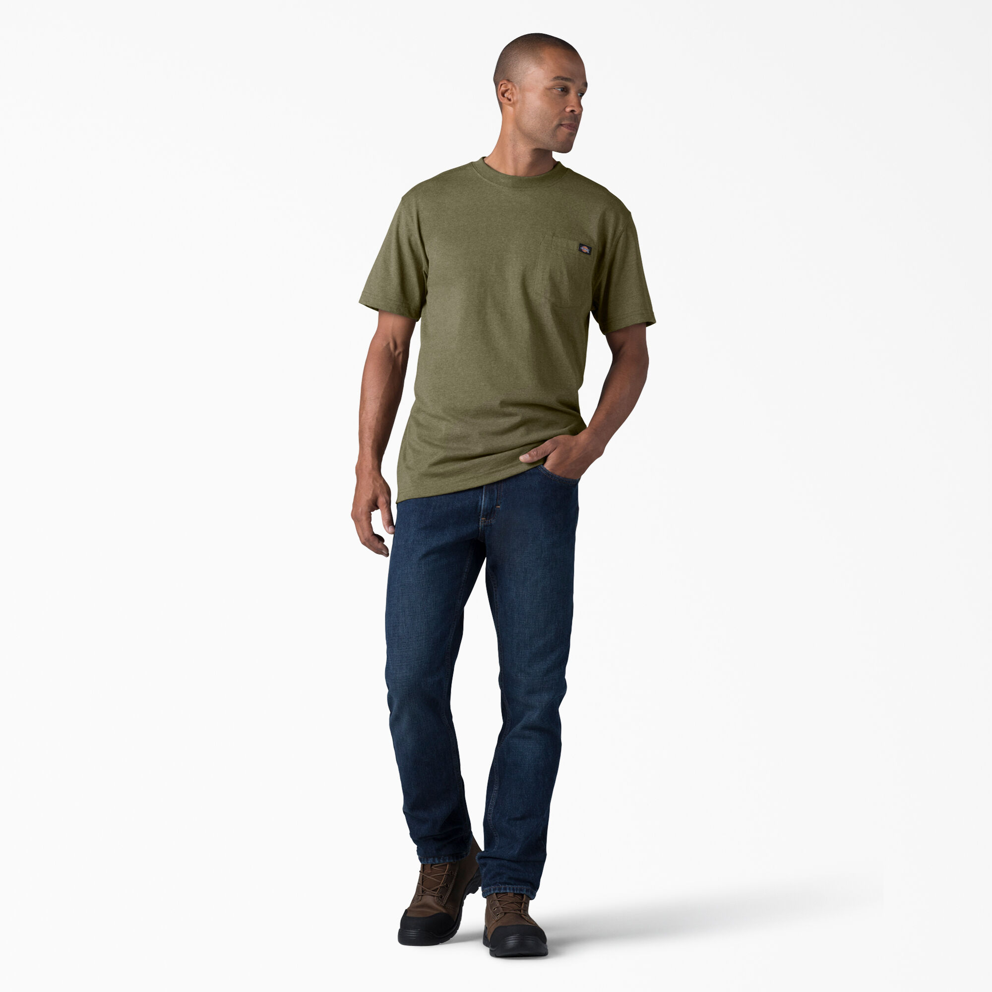 Heavyweight Heathered Short Sleeve Pocket T-Shirt