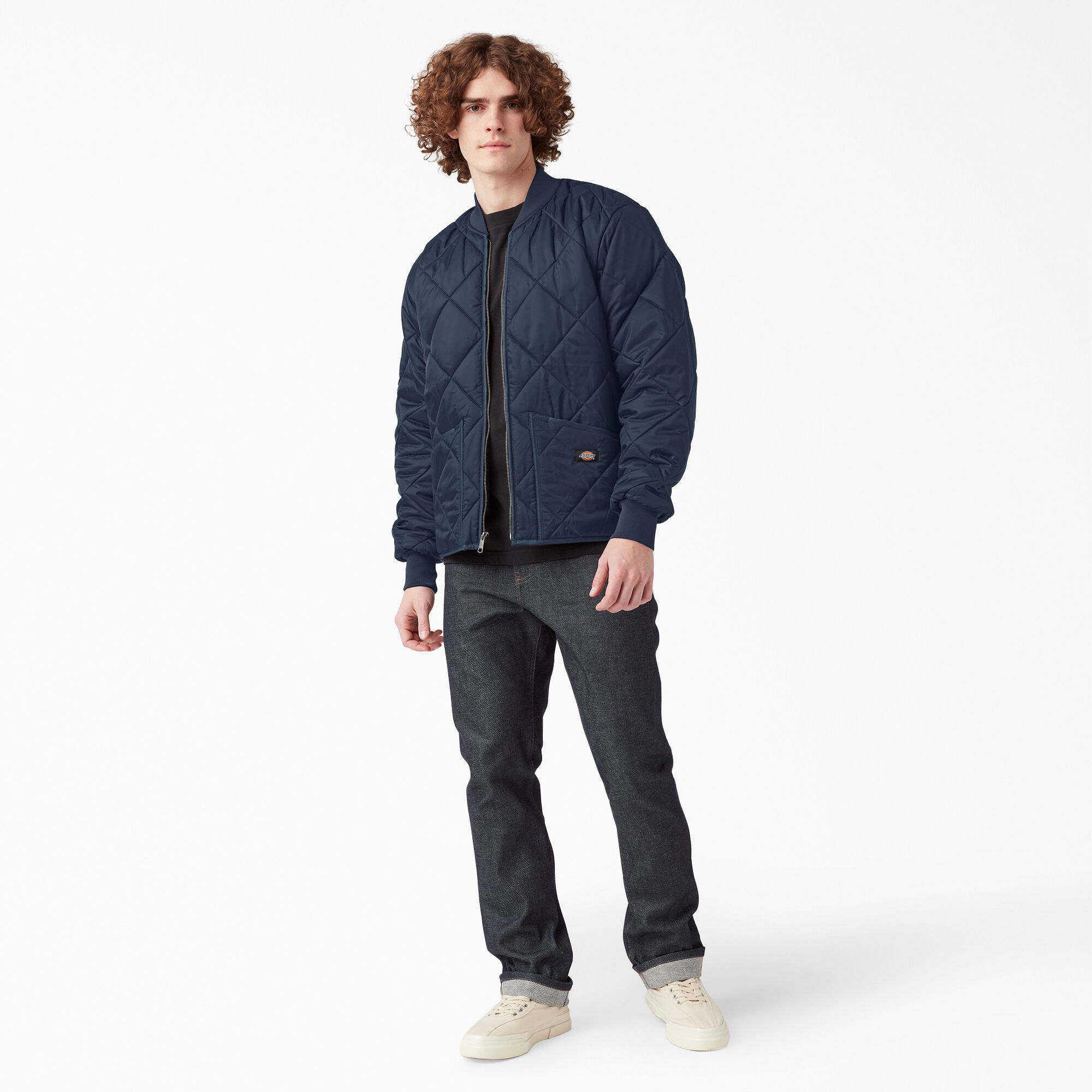Diamond Quilted Jacket, Dark Navy