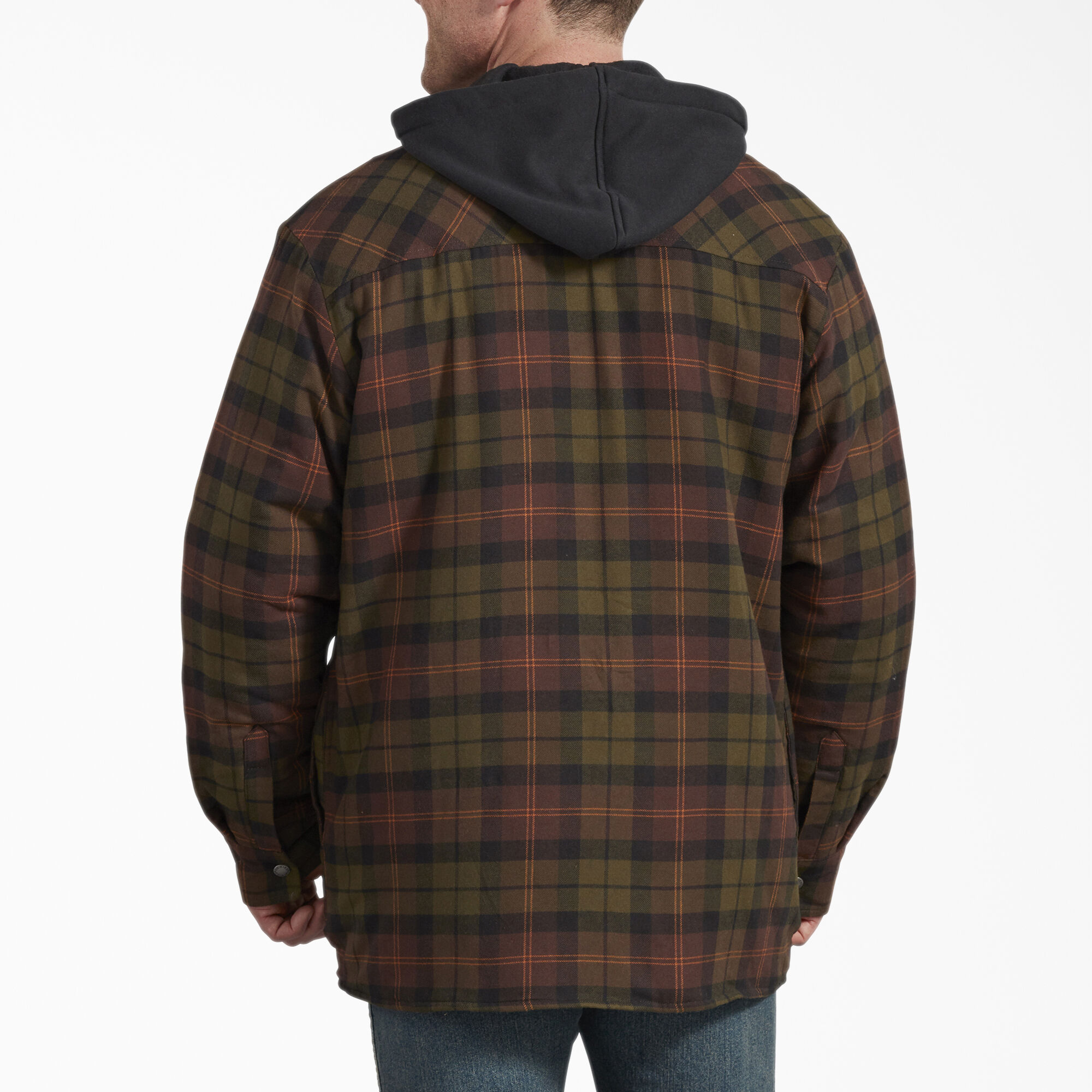 Flannel Hooded Shirt Jacket