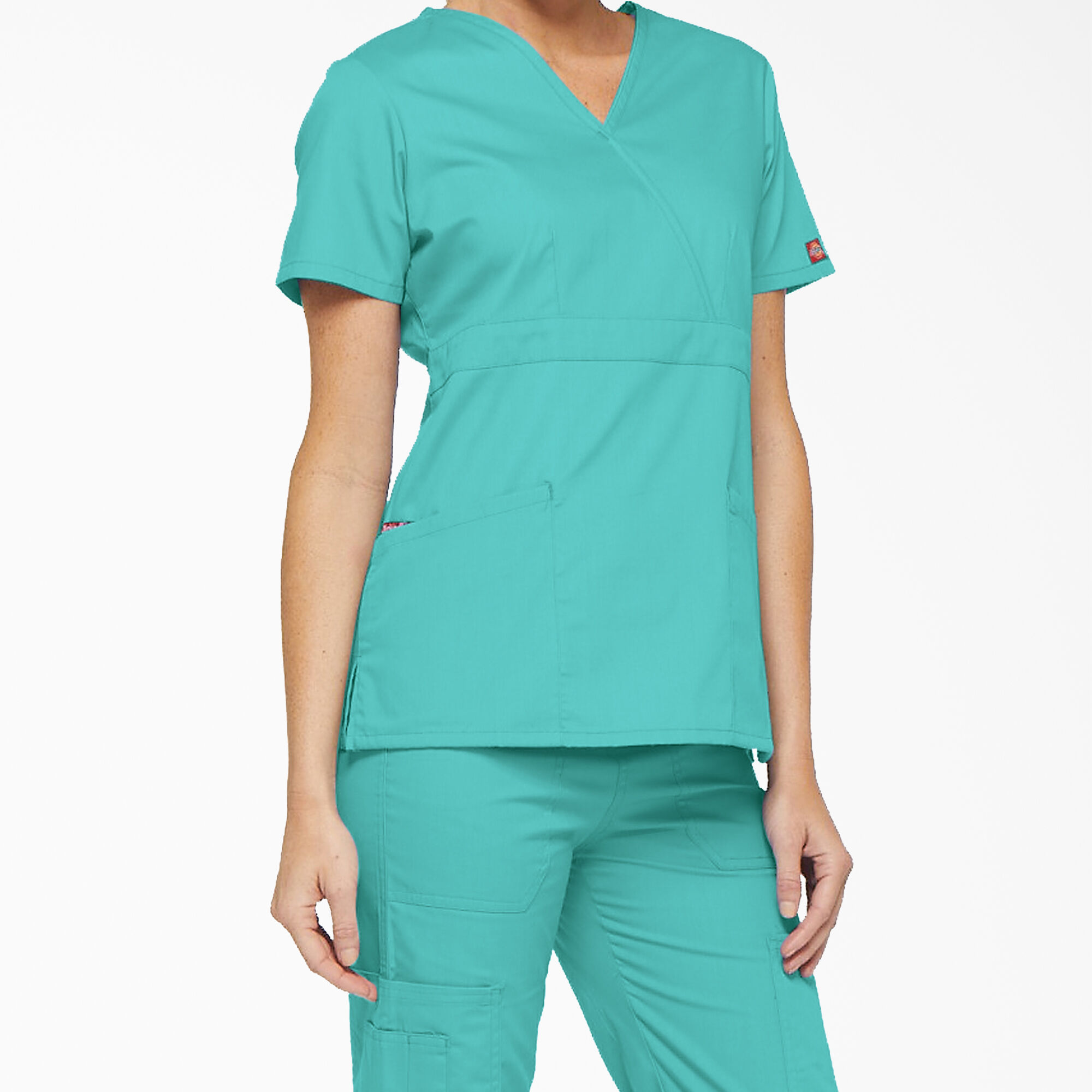 Women's EDS Signature Mock Wrap Scrub Top