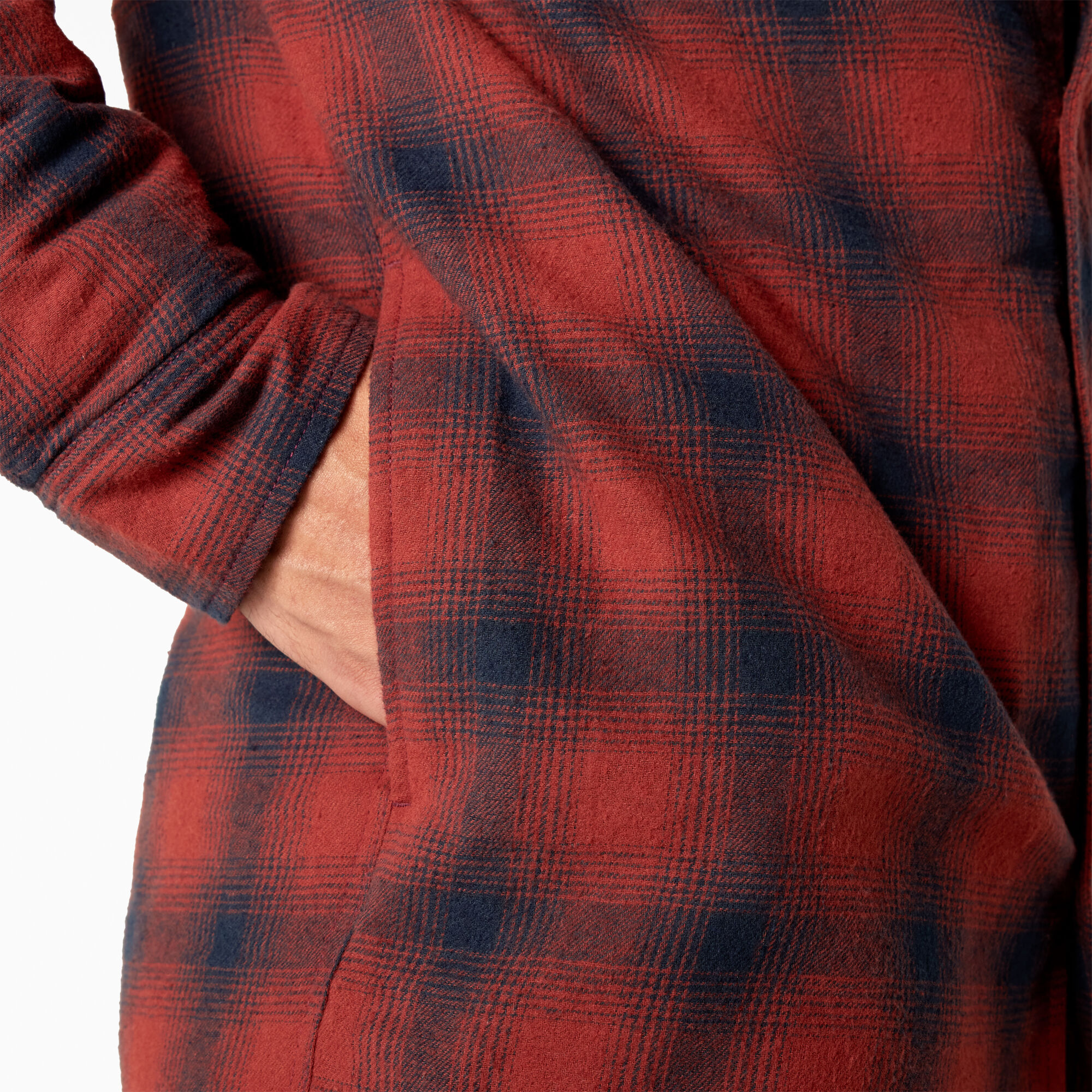 Flannel Hooded Shirt Jacket