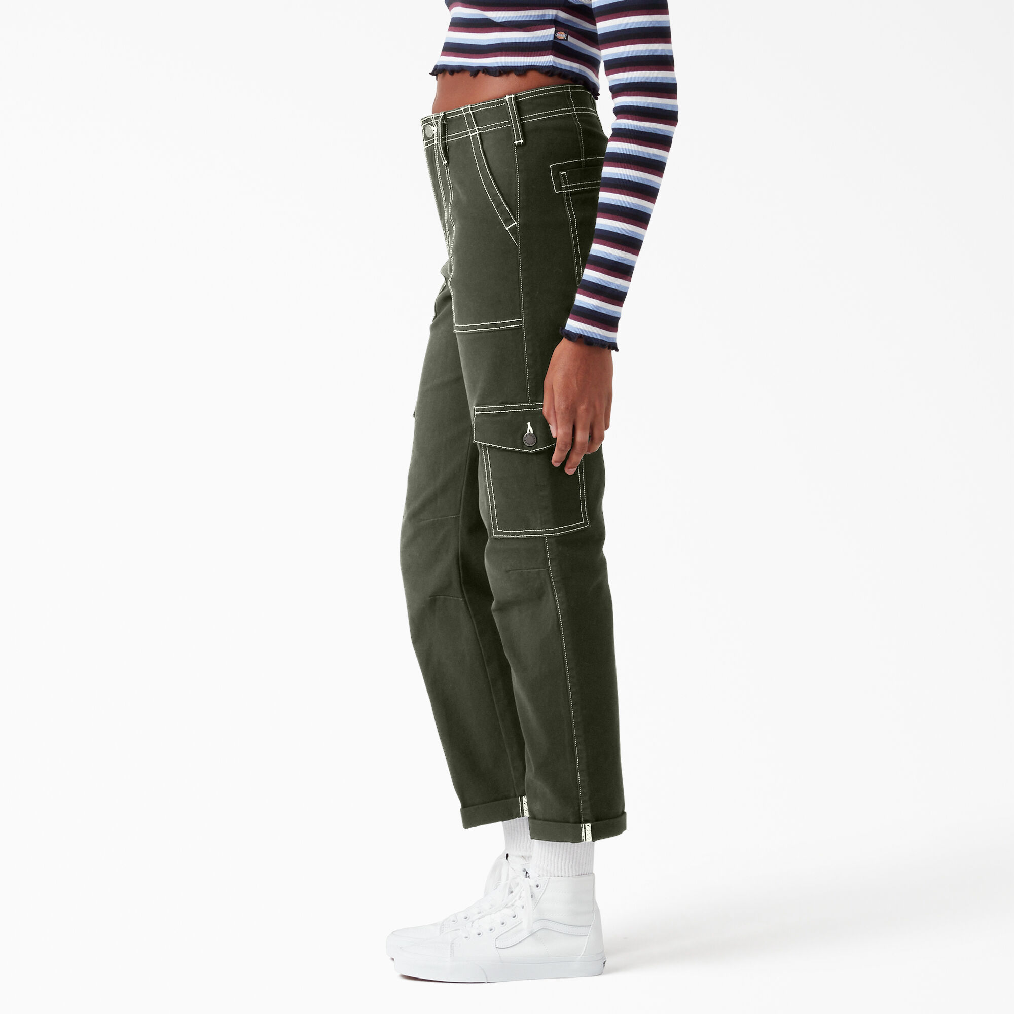 Women's Skinny Fit Cuffed Cargo Pants