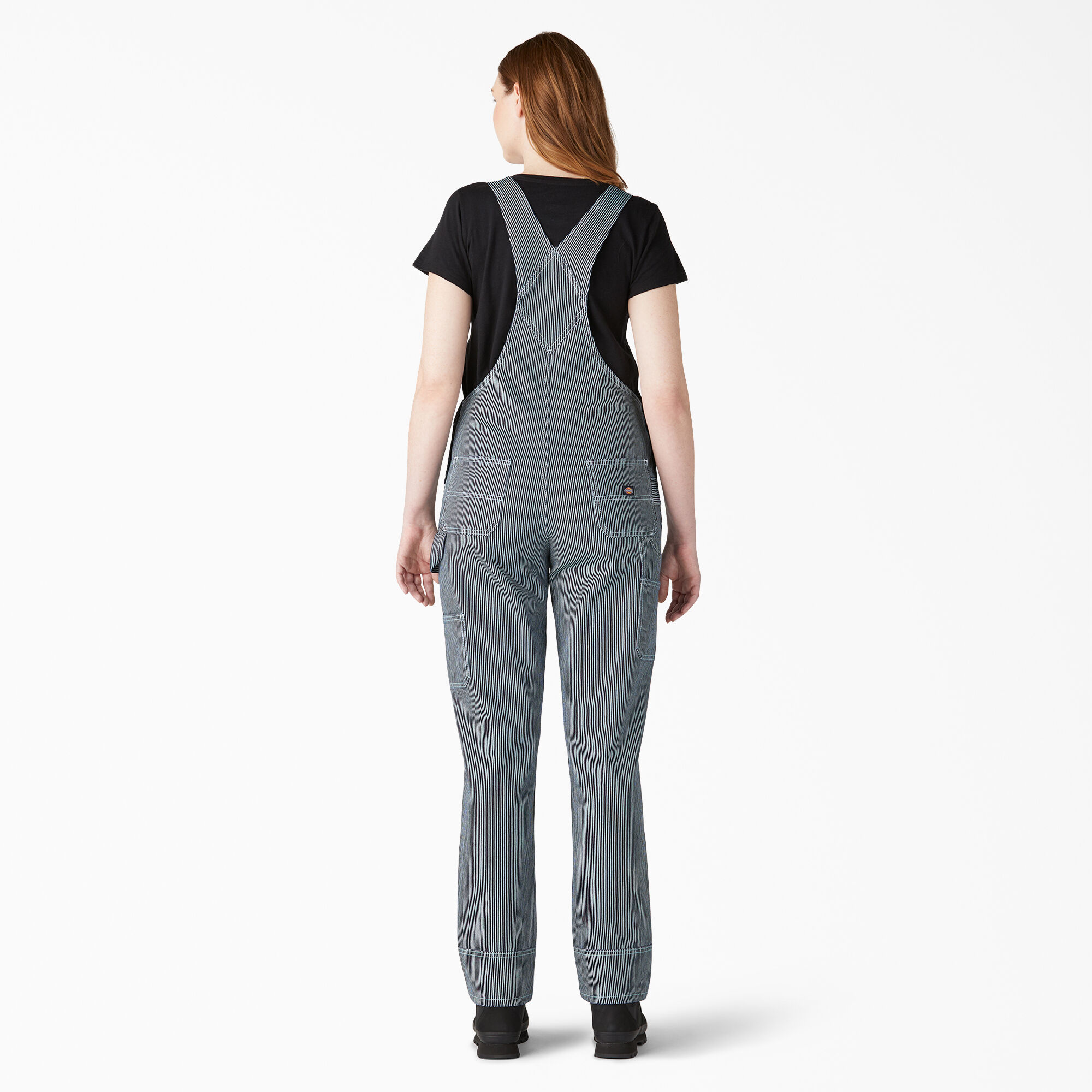Women’s Hickory Stripe Boyfriend Fit Bib Overalls