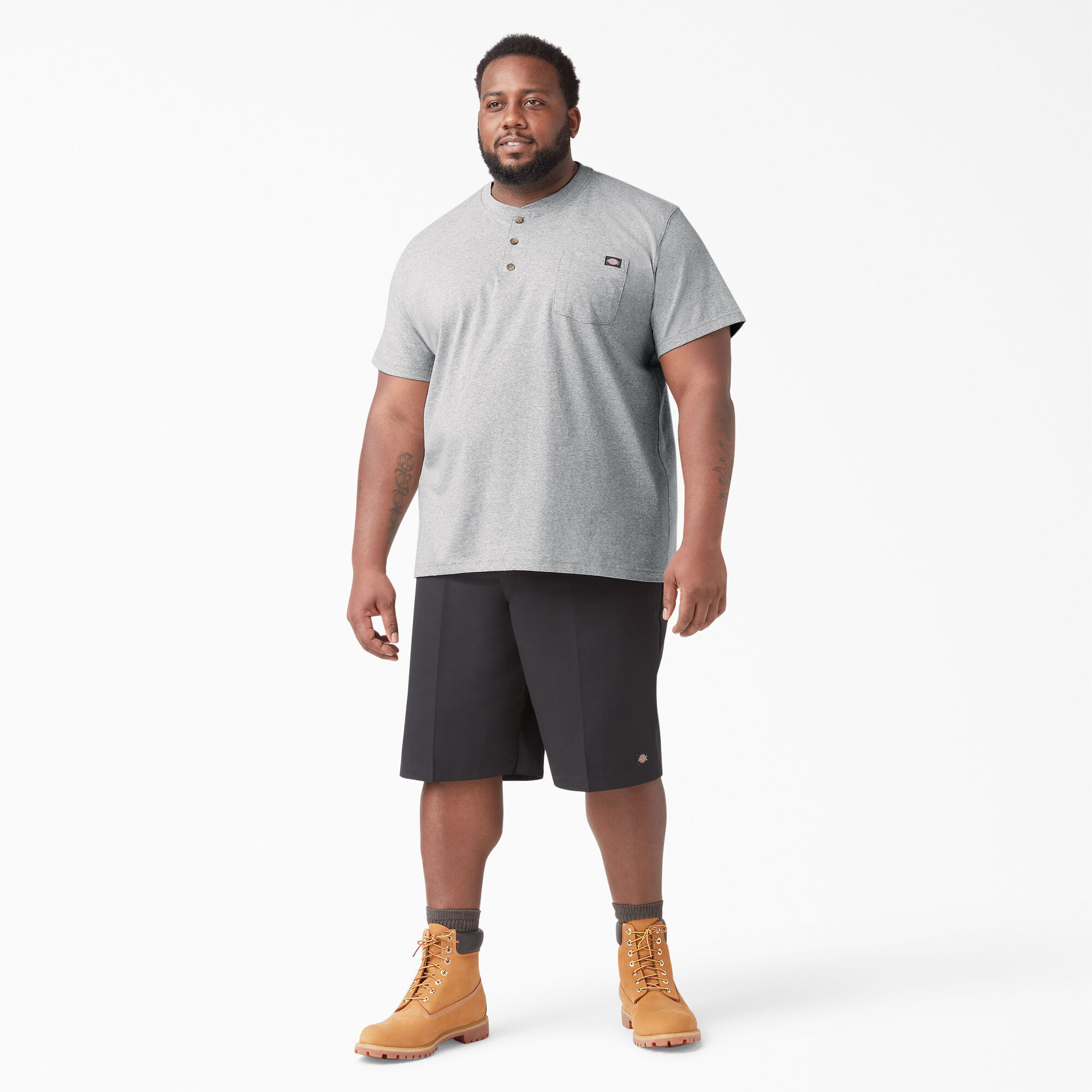 Heavyweight Short Sleeve Henley T-Shirt