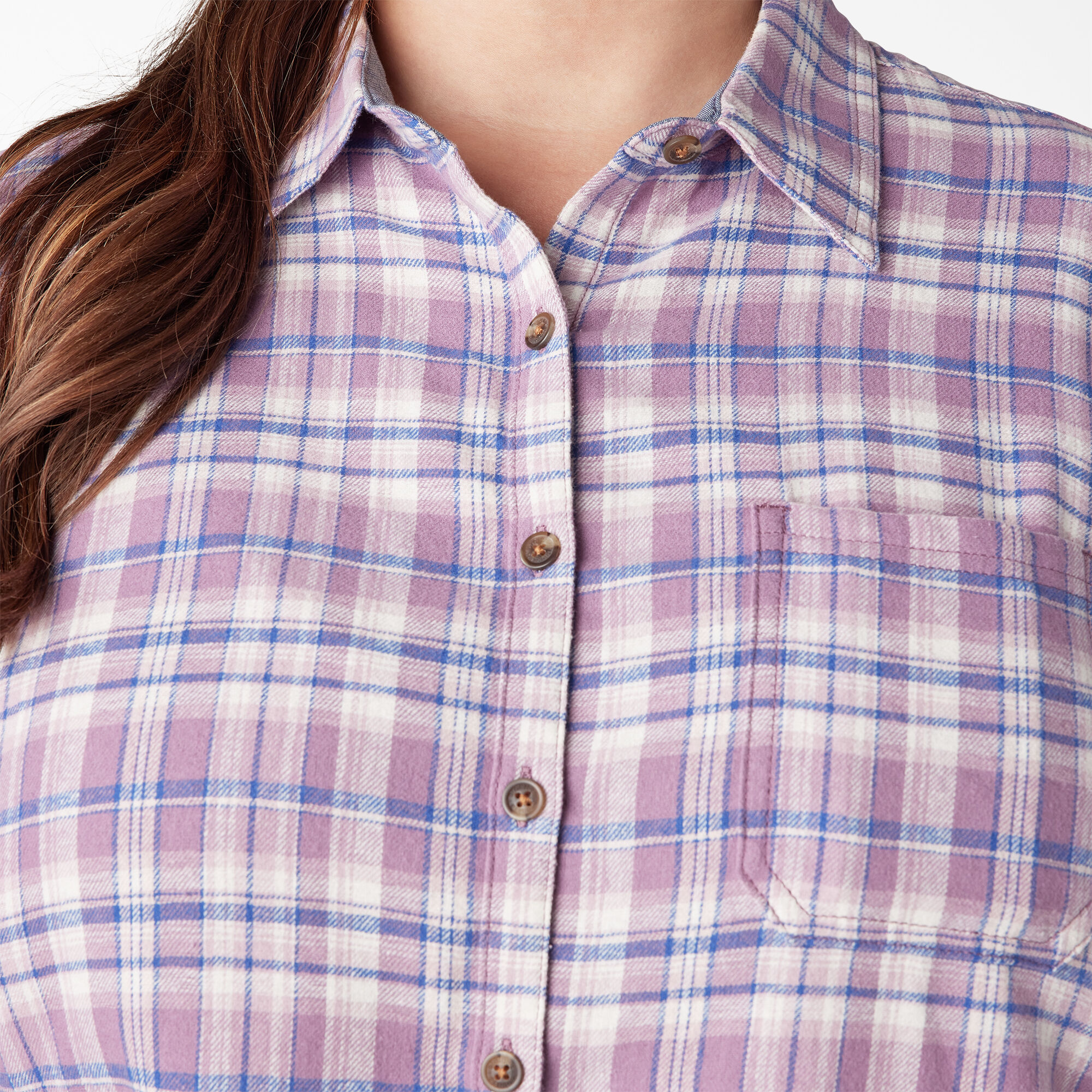 Women's Plus Long Sleeve Plaid Flannel Shirt