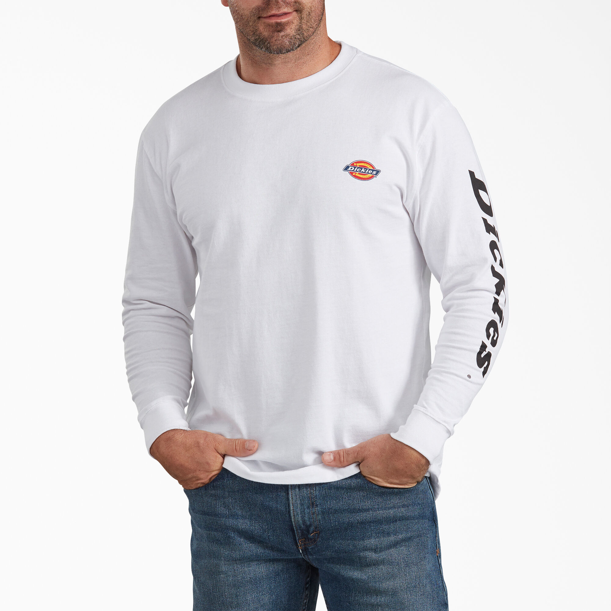 Long-Sleeve Graphic T-Shirt, White