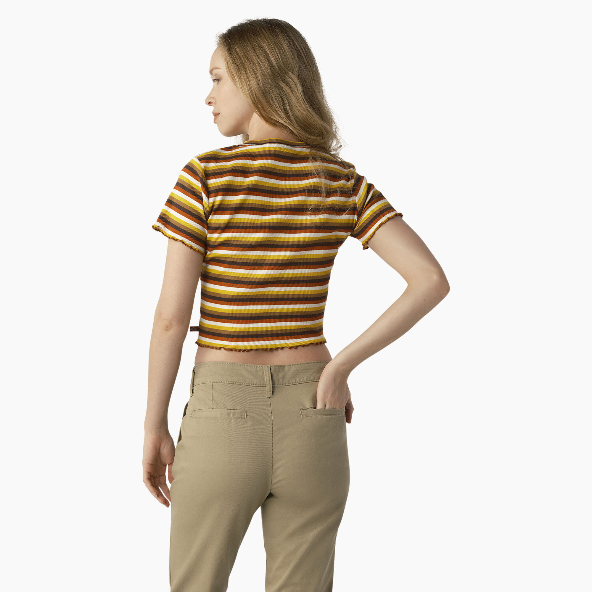 Women's Striped Cropped Baby T-Shirt