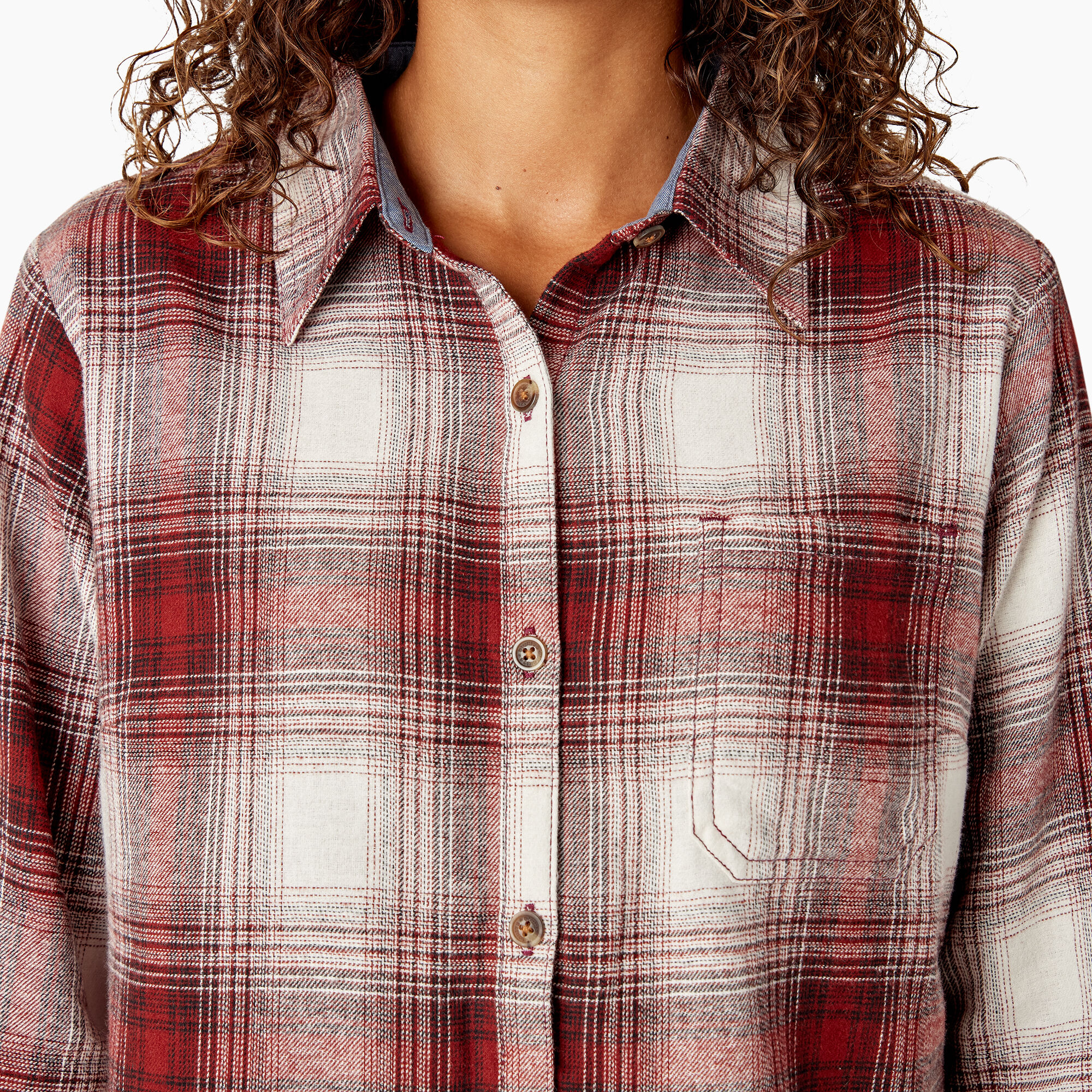 Women's Plaid Flannel Long Sleeve Shirt