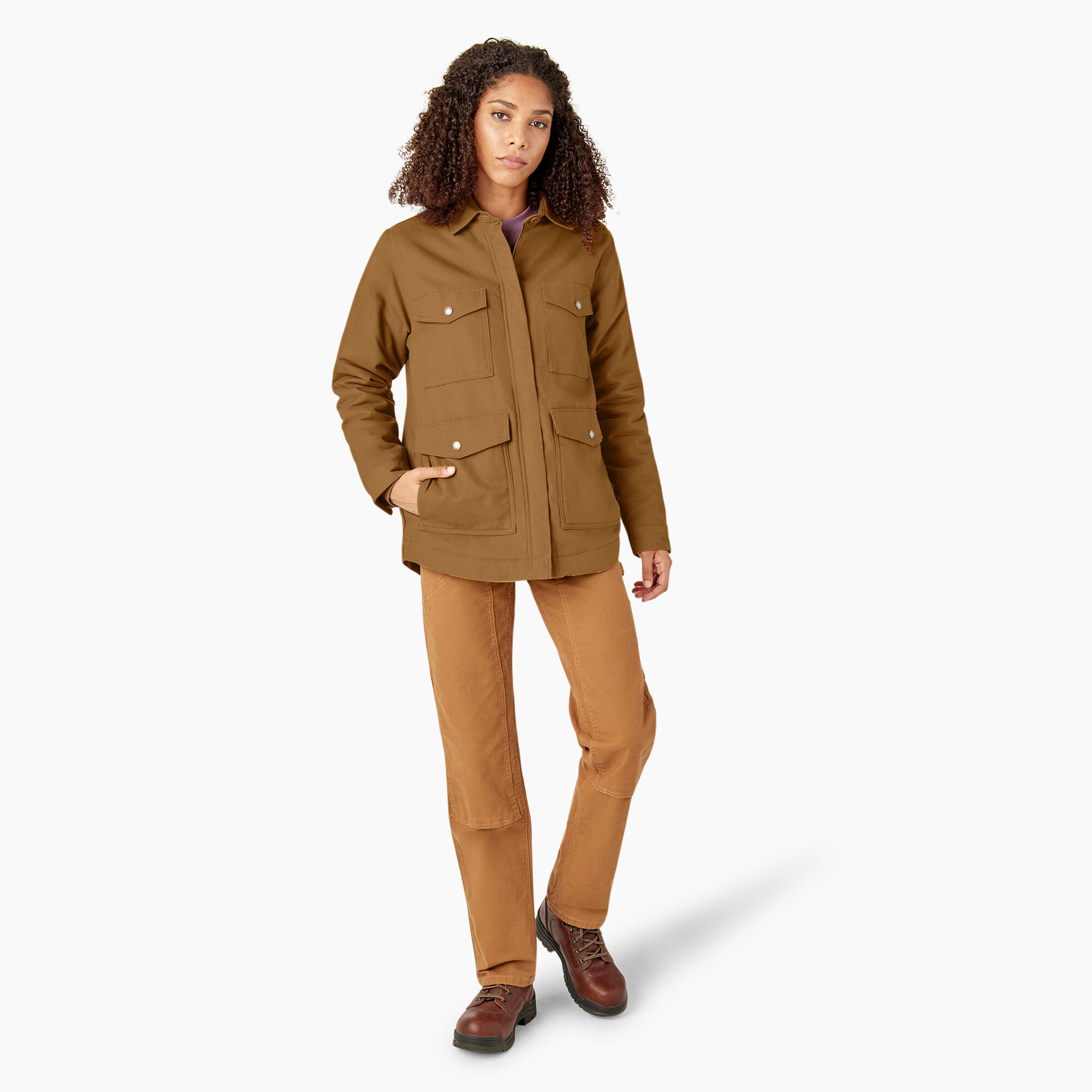 Women's Duck Fleece Lined Chore Coat
