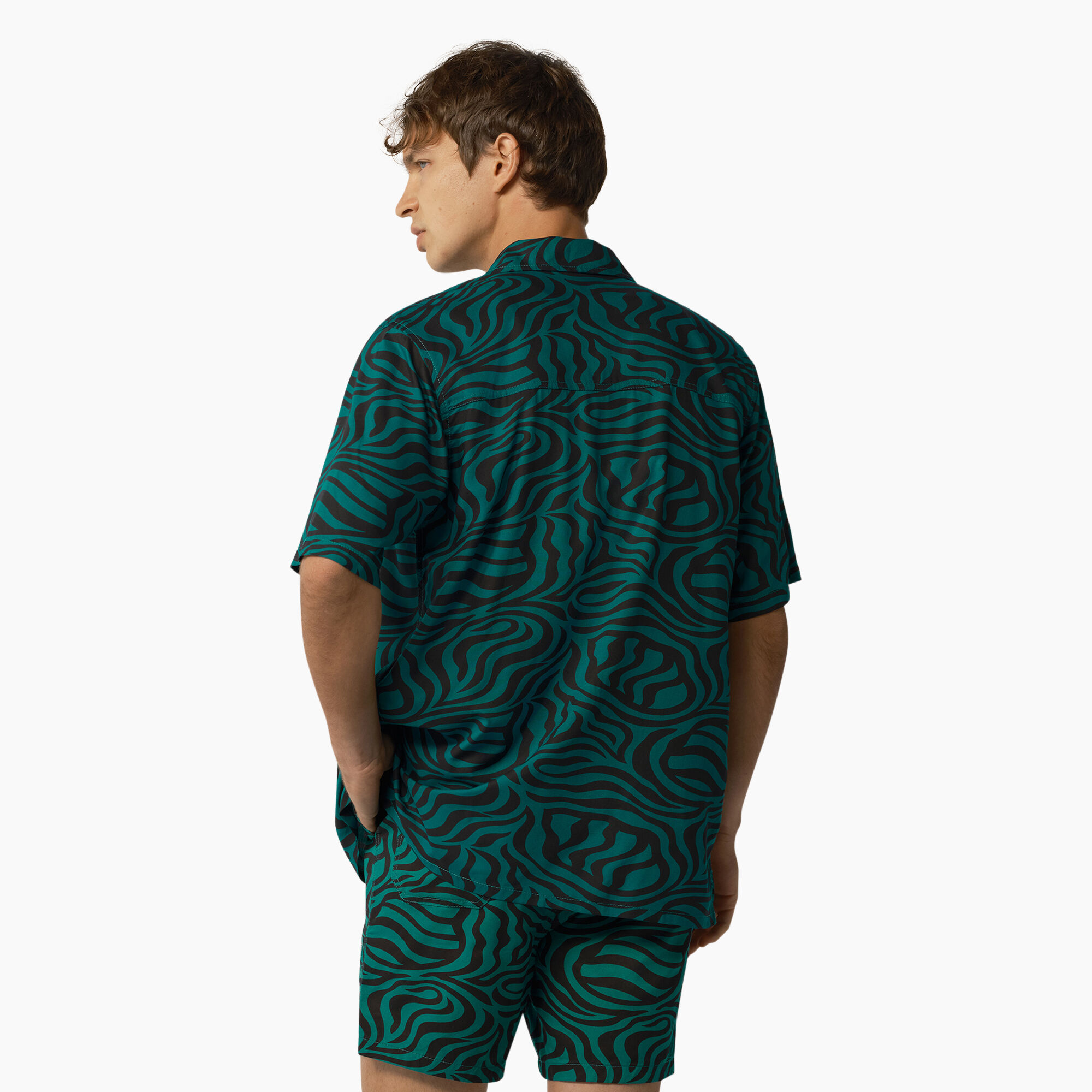 Zebra Print Short Sleeve Shirt