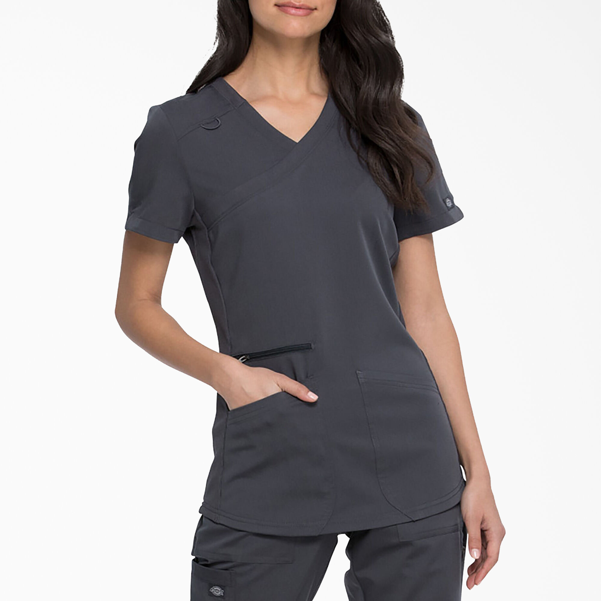 Women's Balance Mock Wrap Scrub Top
