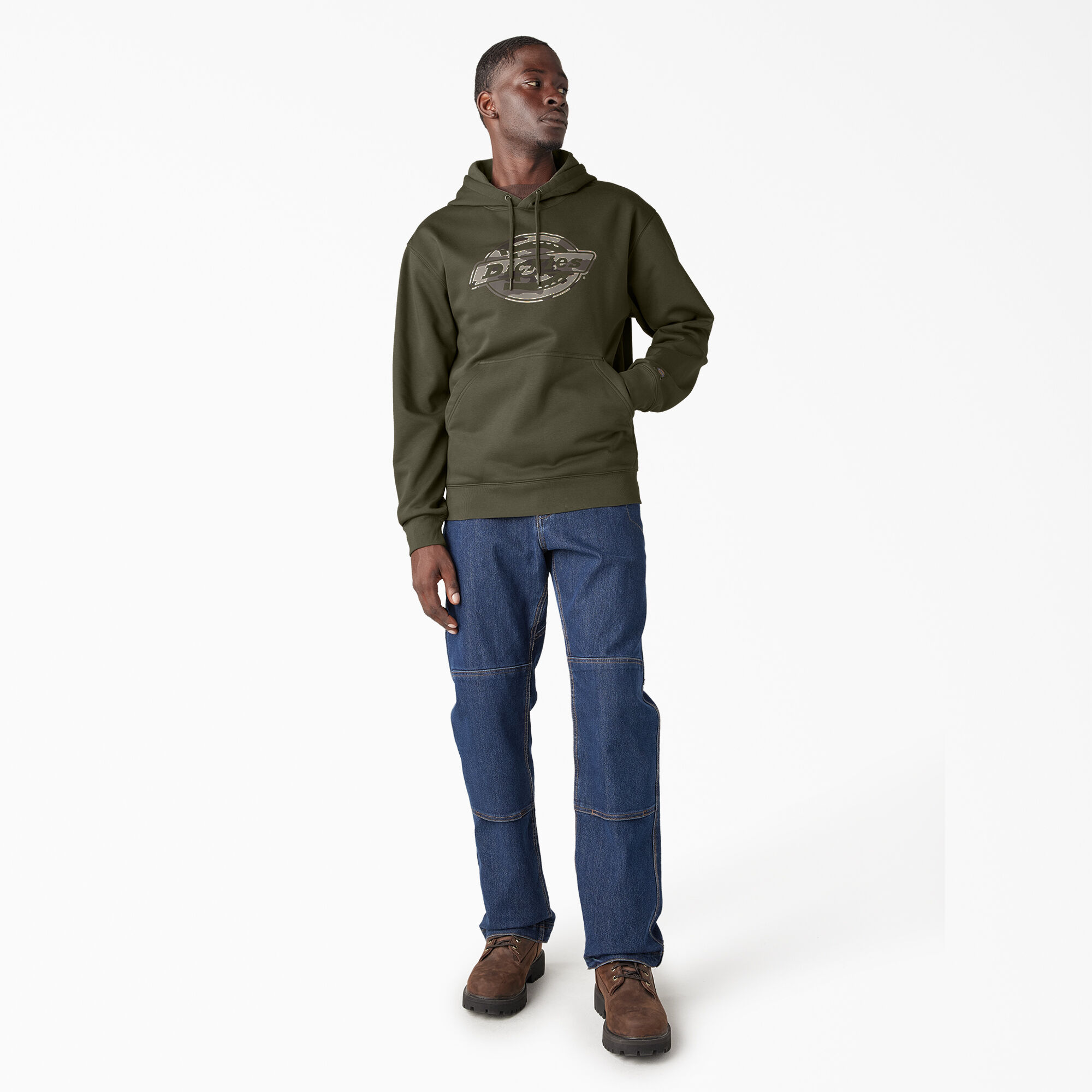 Water Repellent Camo Logo Hoodie