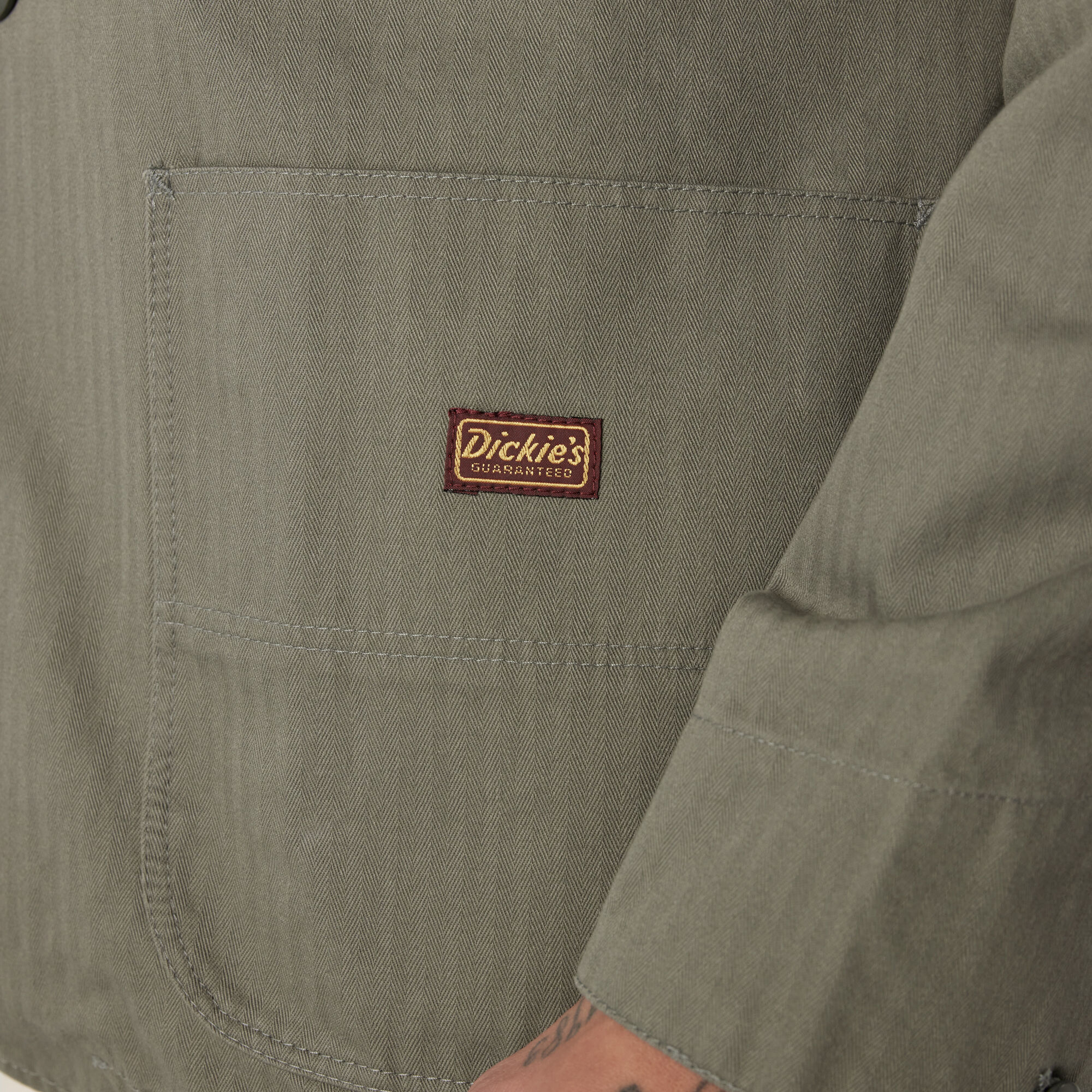 Dickies 1922 Herringbone Jacket, Rinsed Dusty Olive