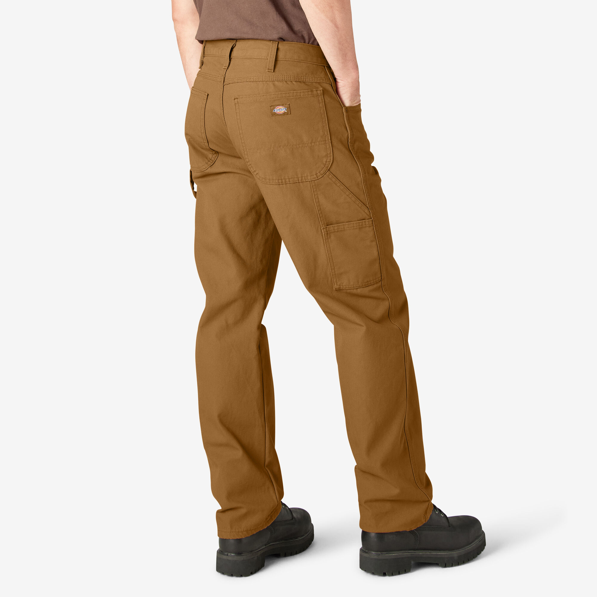 Relaxed Fit Heavyweight Duck Carpenter Pants, Rinsed Brown Duck