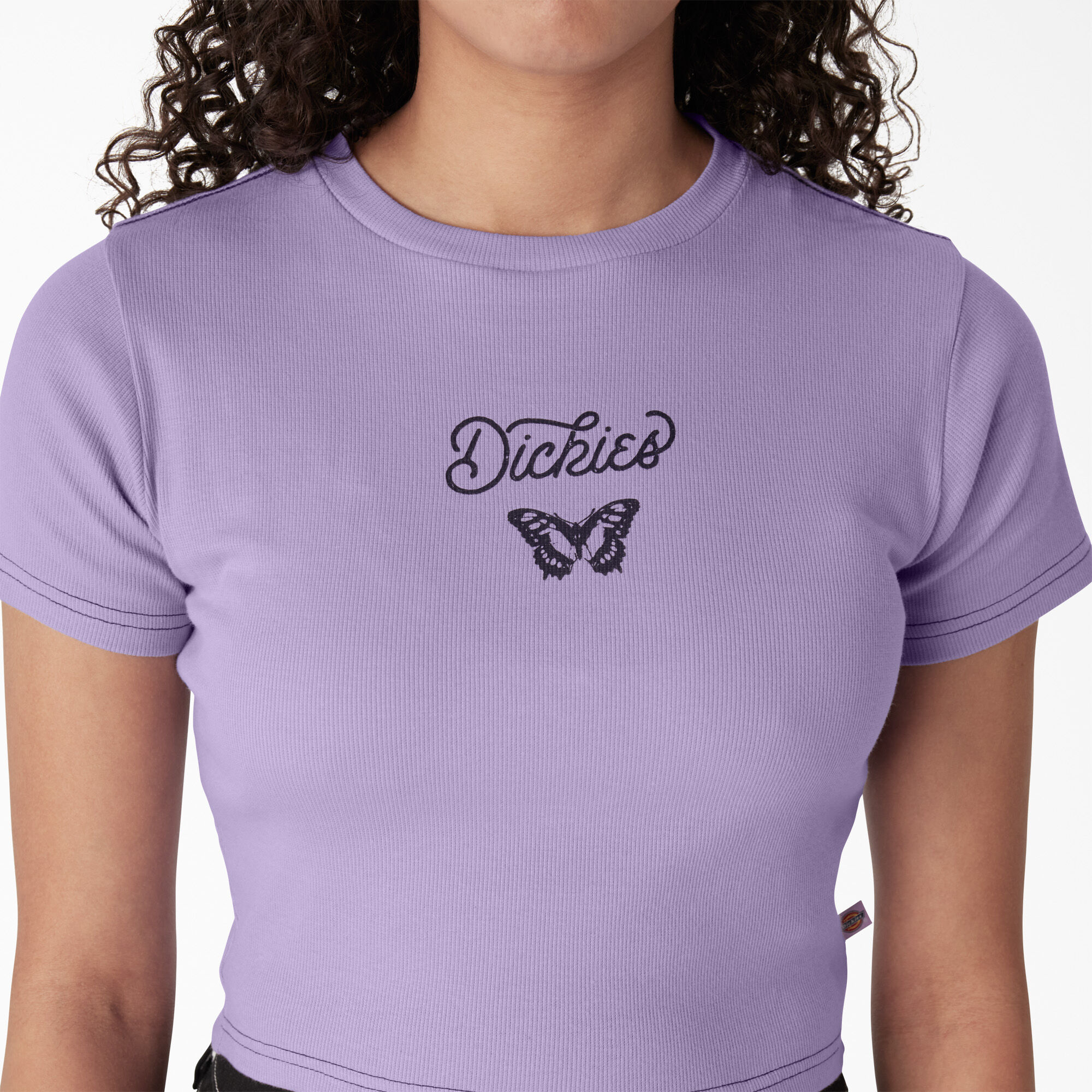 Women's Butterfly Graphic Cropped Baby T-Shirt