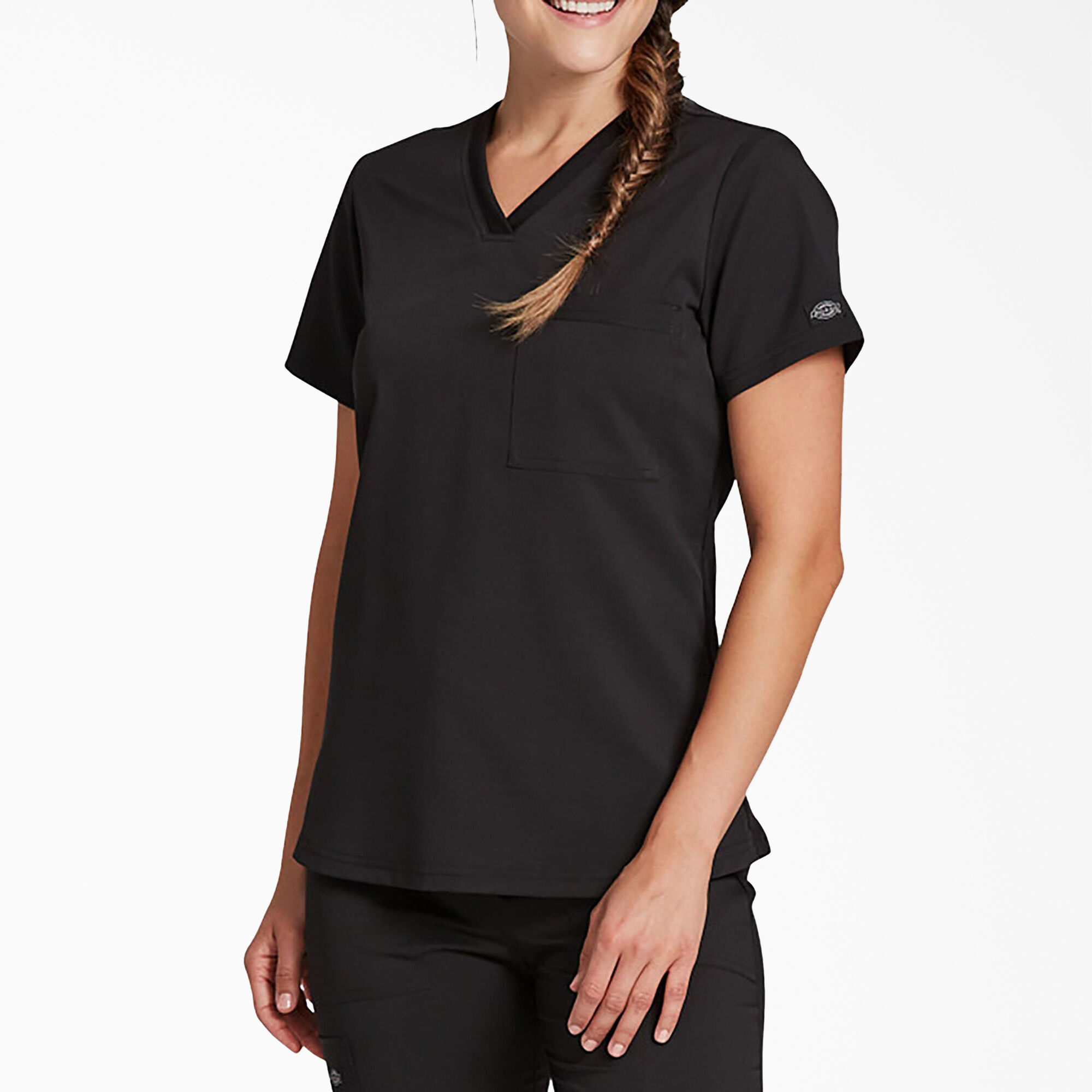 Women's Balance V-Neck Chest Pocket Scrub Top
