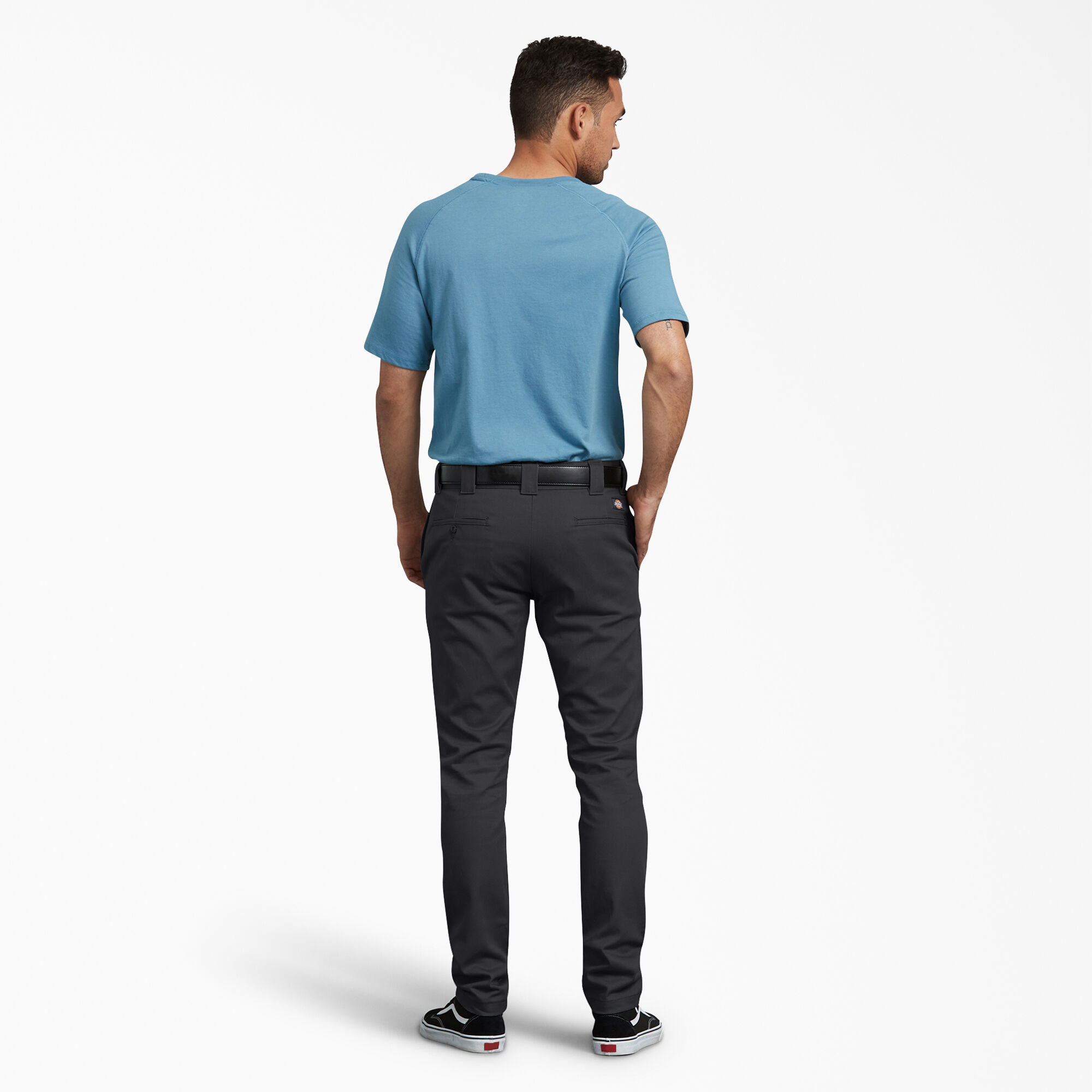 Slim Fit Skinny Leg Twill Work Pants