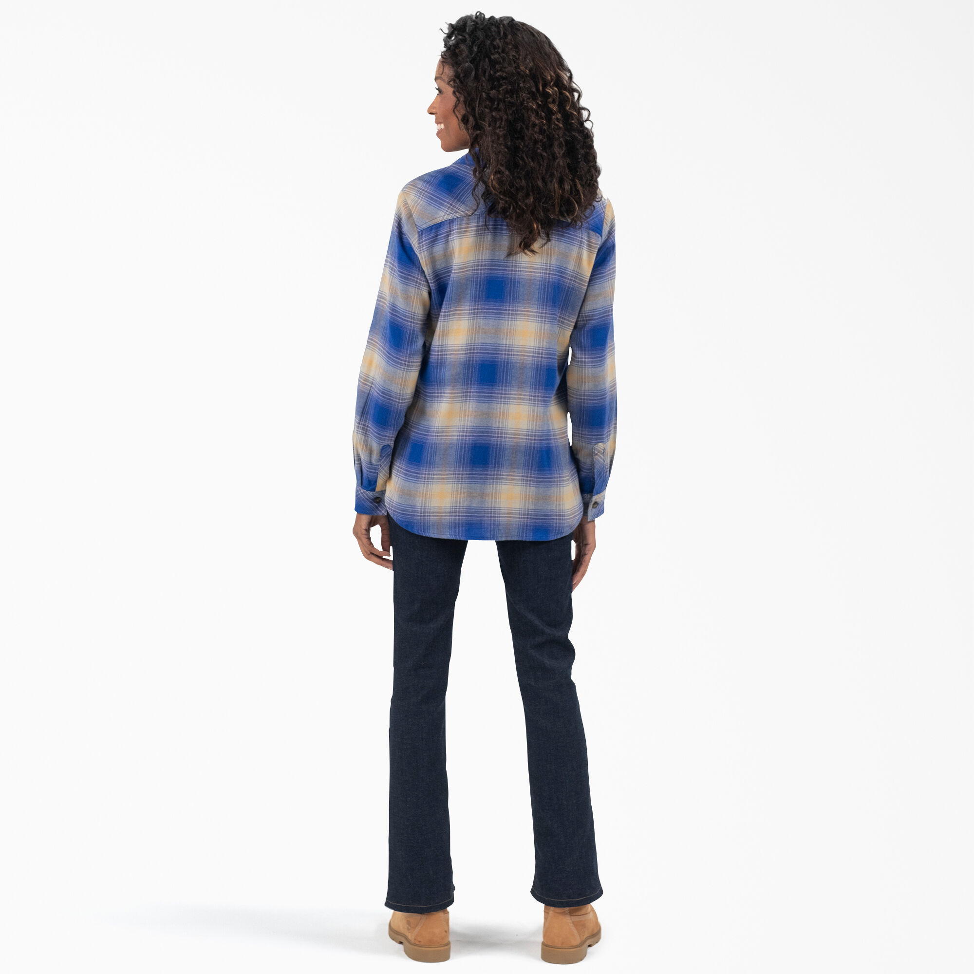 Women's Plaid Flannel Long Sleeve Shirt