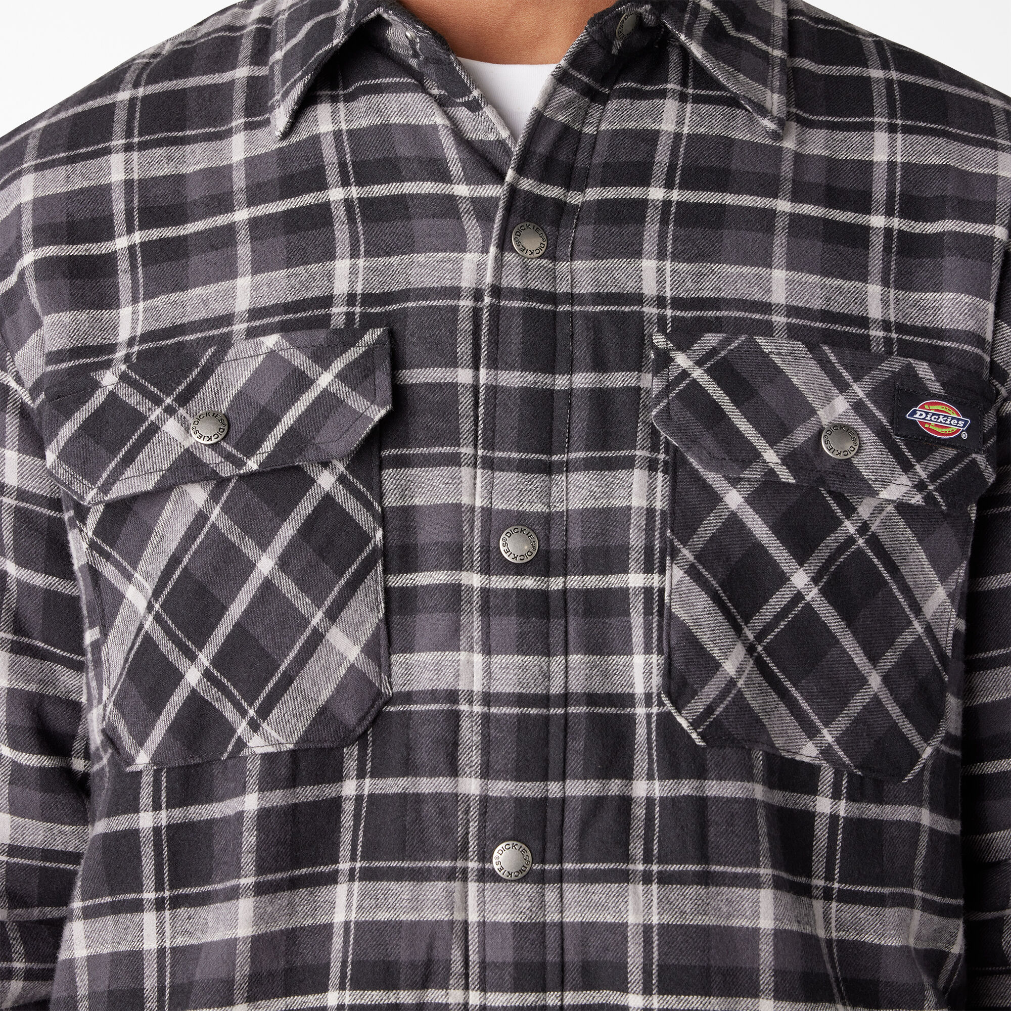 Water Repellent Fleece-Lined Flannel Shirt Jacket