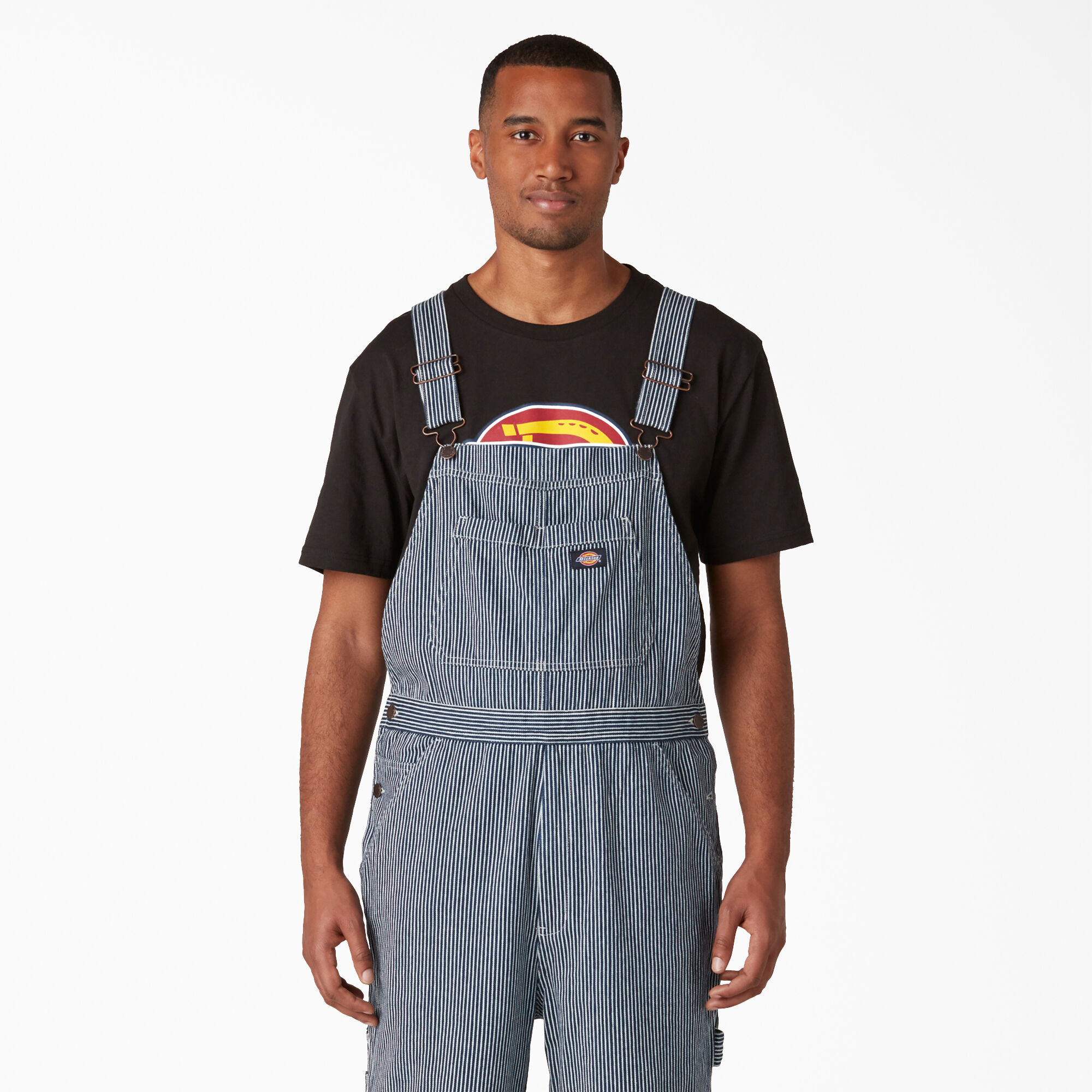 Rinsed Hickory Stripe Double Knee Bib Overalls