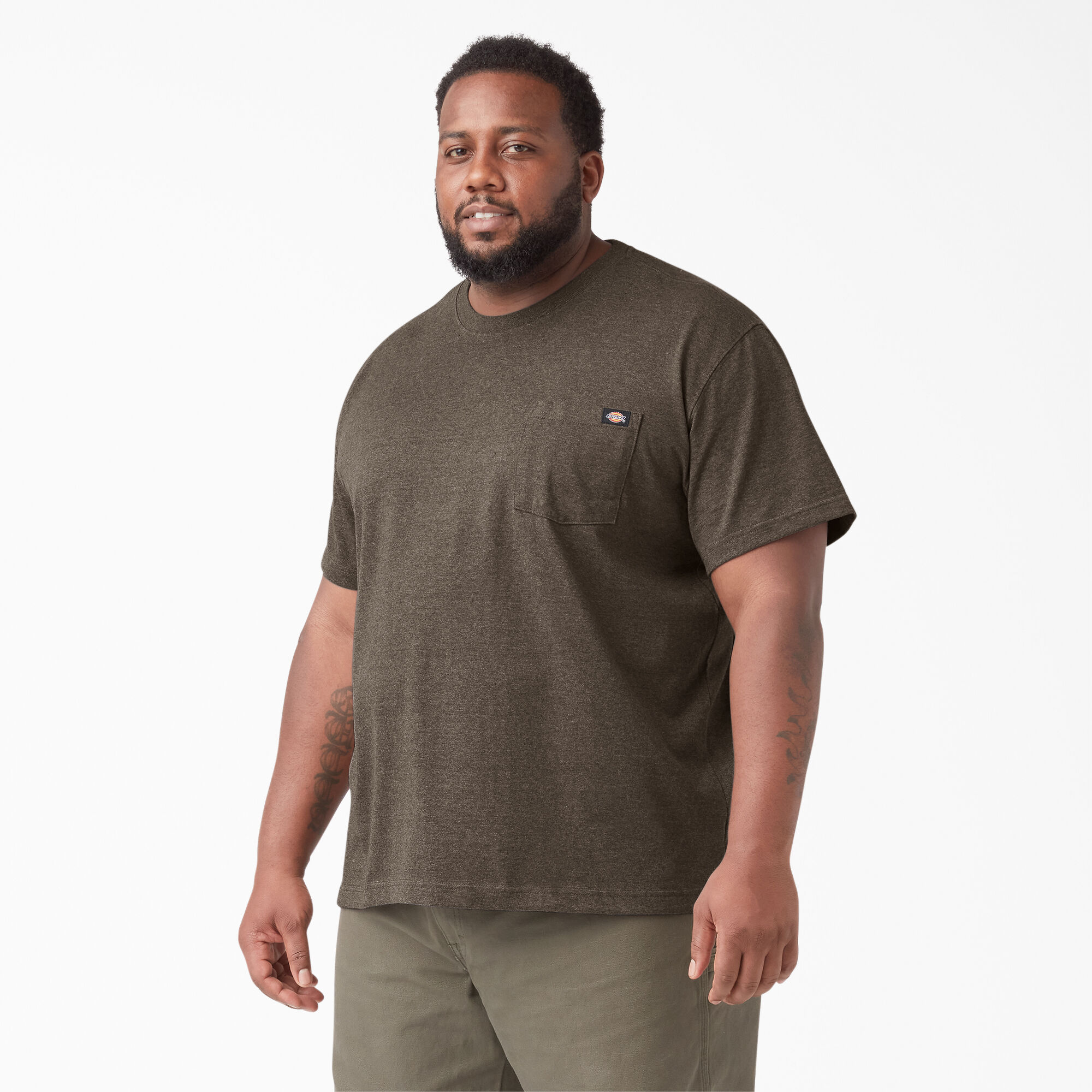 Heavyweight Heathered Short Sleeve Pocket T-Shirt