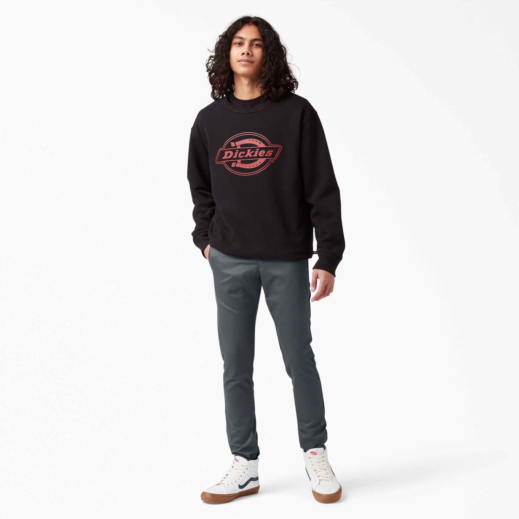 Skinny Fit Work Pants, Black