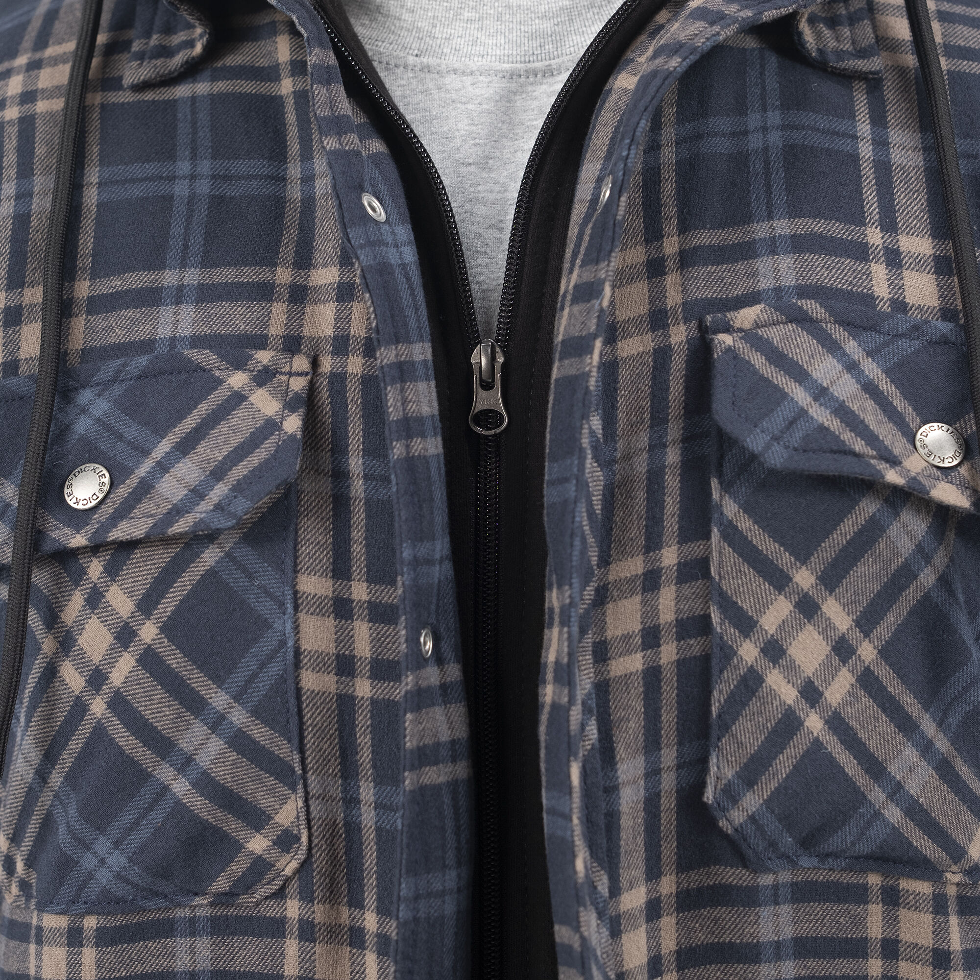 Flannel Hooded Shirt Jacket