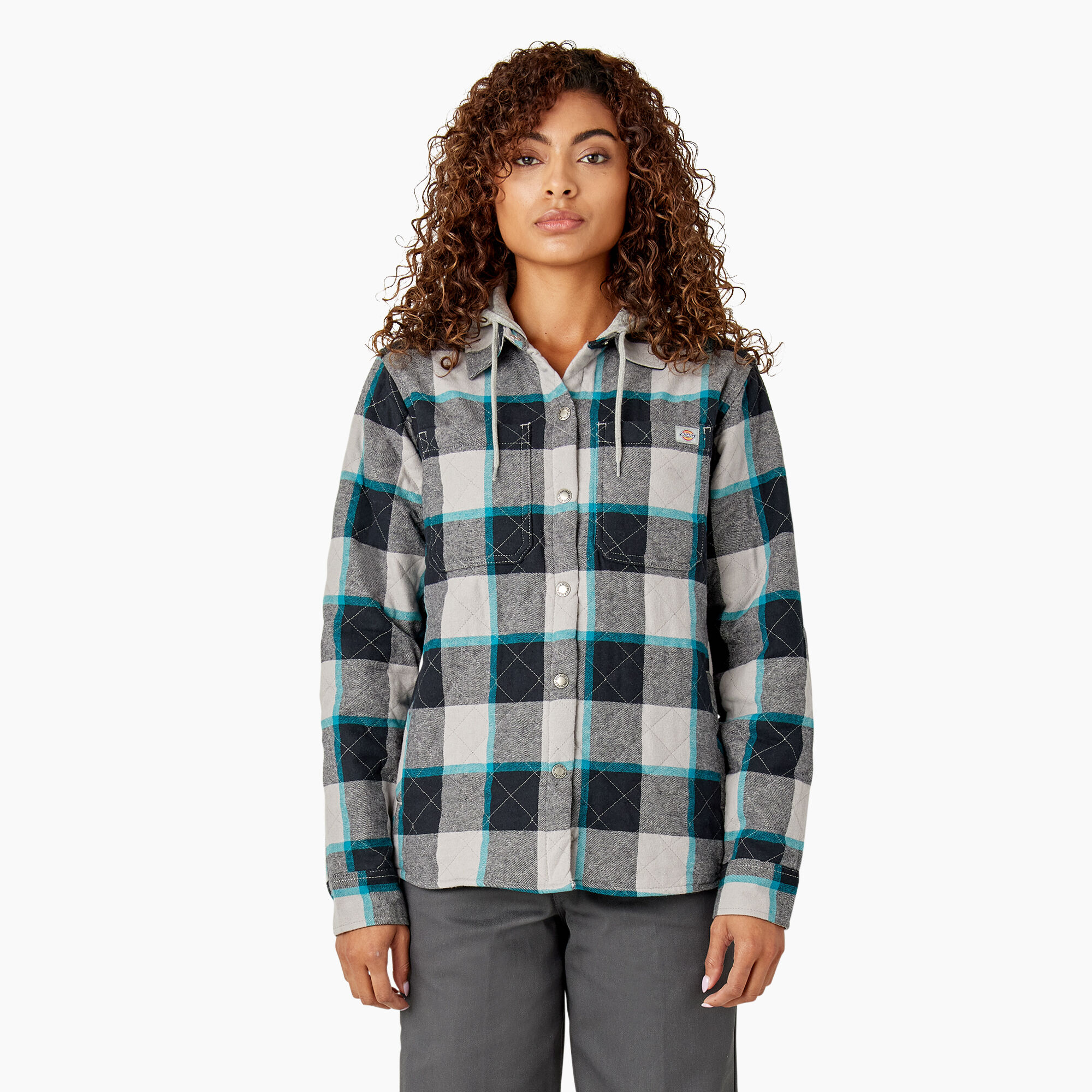 Women’s Flannel Hooded Shirt Jacket