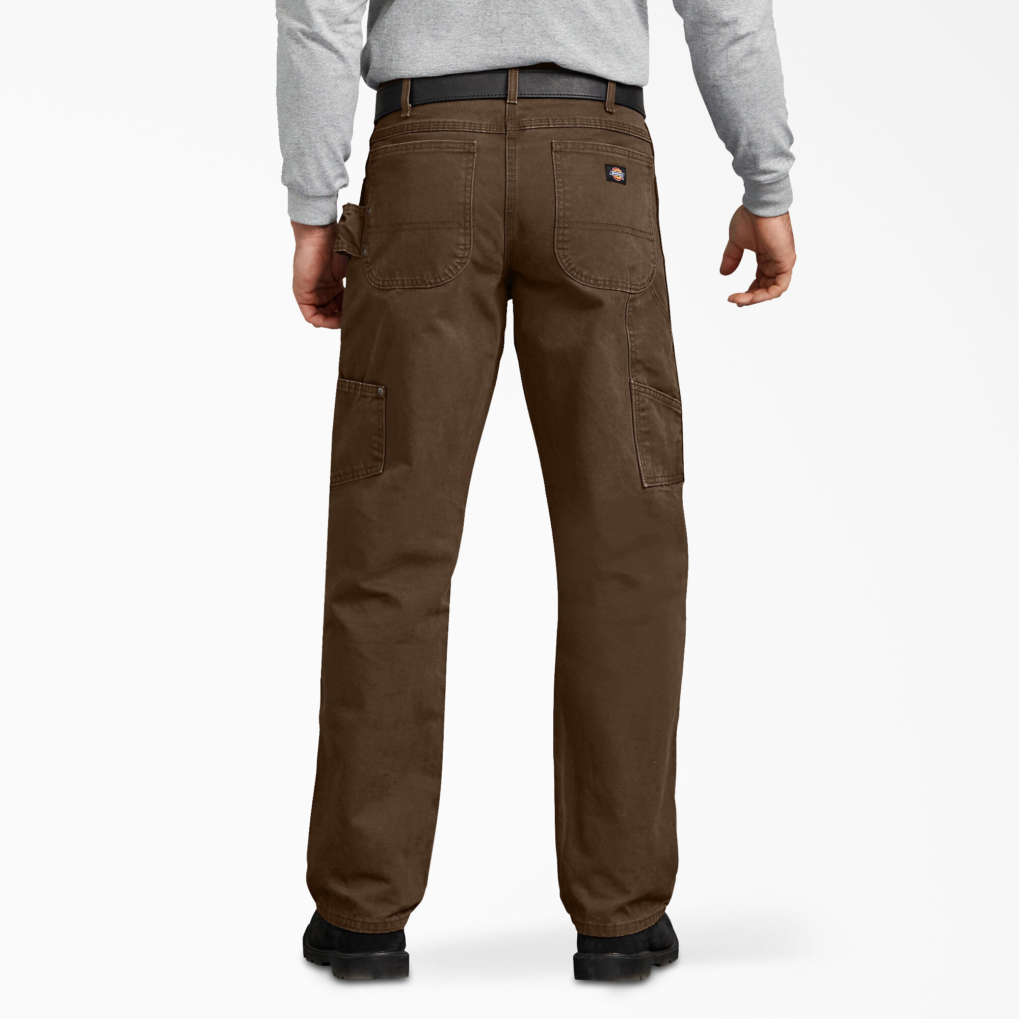 Relaxed Fit Straight Leg Sanded Duck Carpenter Pants, Rinsed Timber Brown