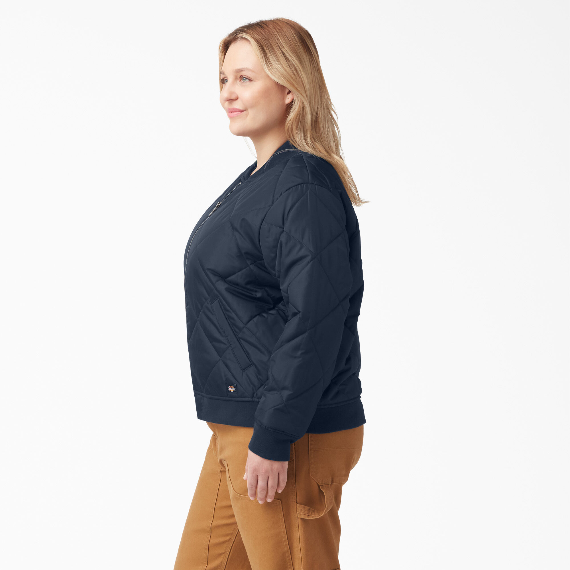 Women's Plus Quilted Bomber Jacket