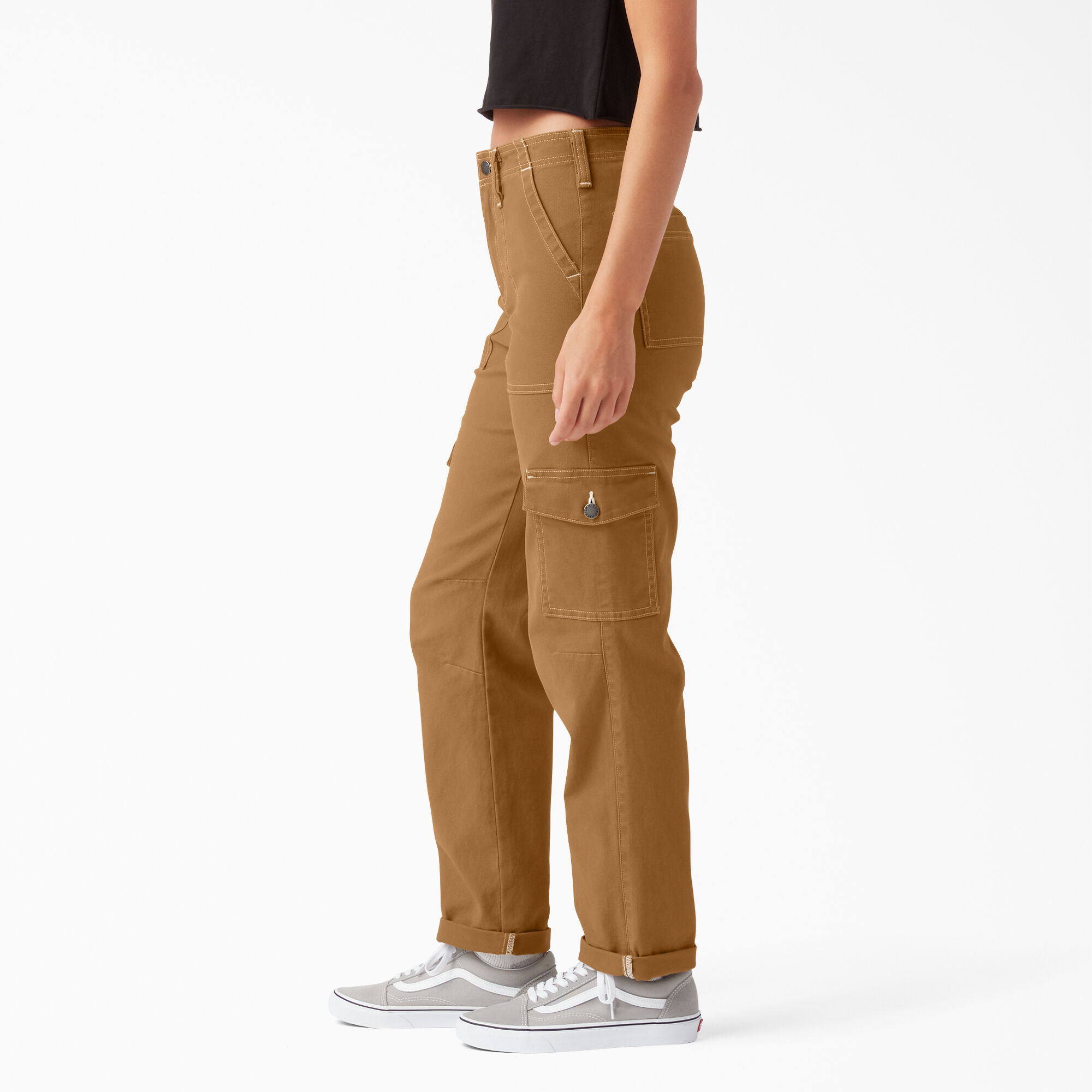 Women's Skinny Fit Cuffed Cargo Pants