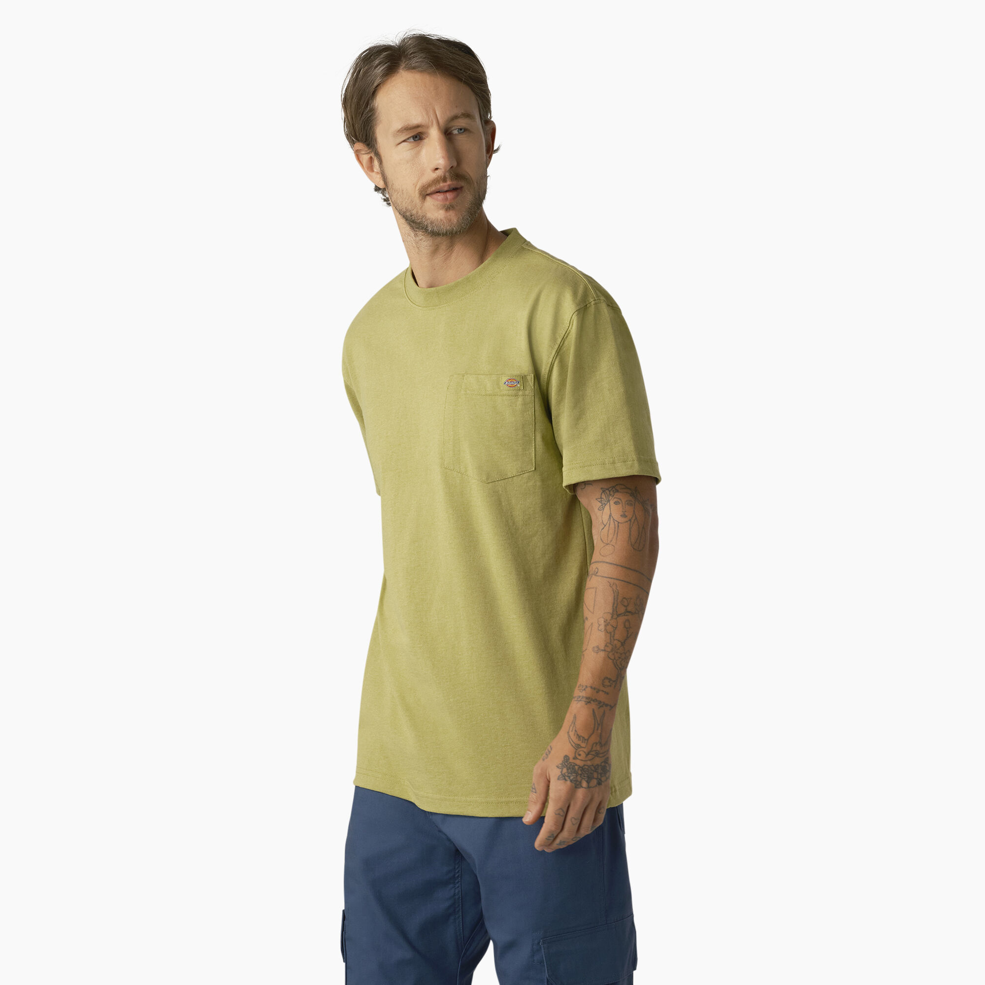Heavyweight Heathered Short Sleeve Pocket T-Shirt